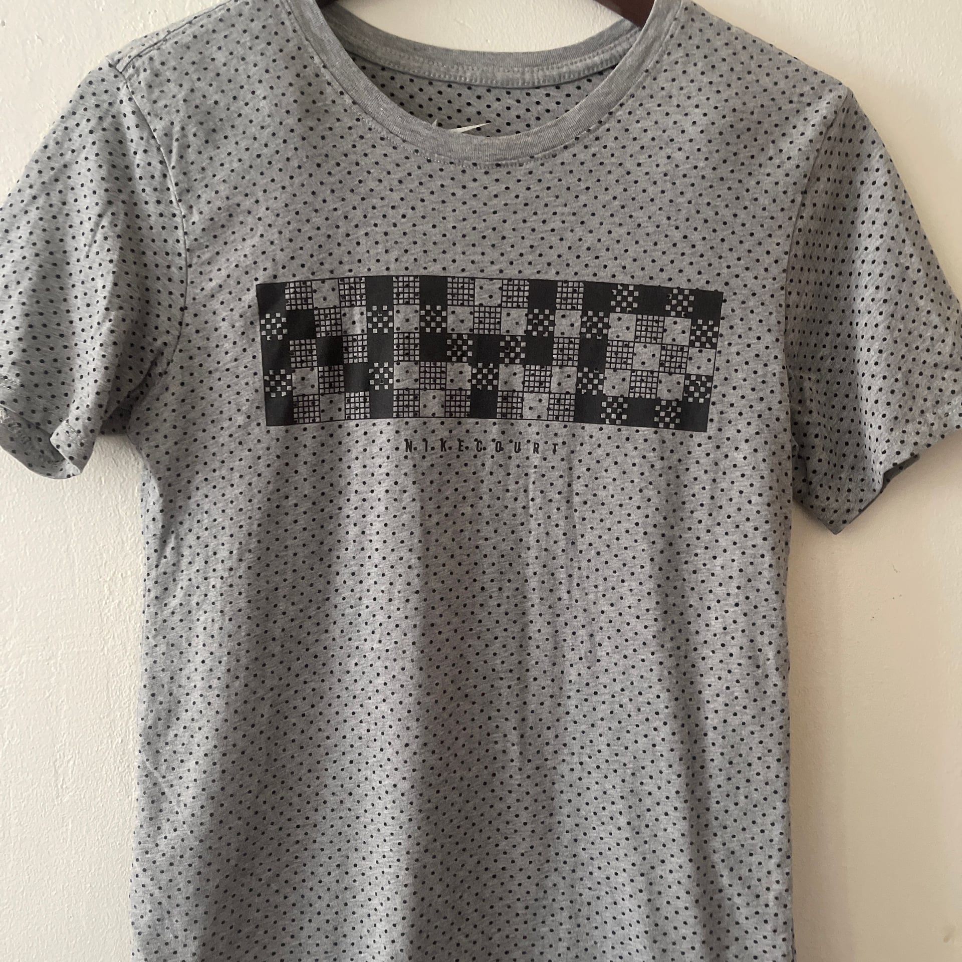 Nike Court Gray Allover Print Graphic T-Shirt - Men's Size XS 3