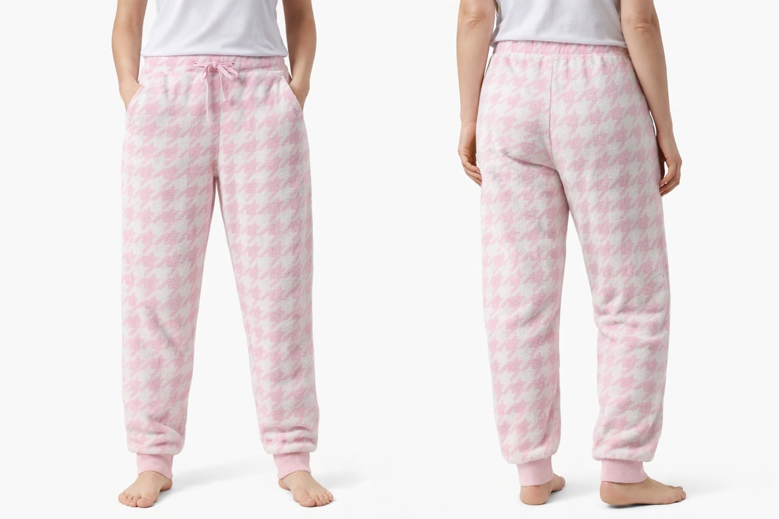 Joyspun Women's and Women's Plus Plush Sleep Jogger Pants, Size 2XL 2