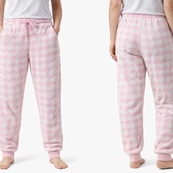 Joyspun Women's and Women's Plus Plush Sleep Jogger Pants, Size 2XL
