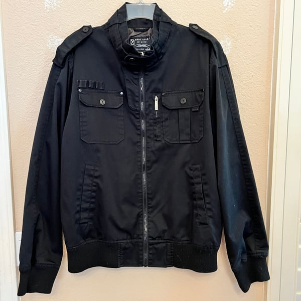 Black Marc ecko cut and sew jacket #y2k #grunge...