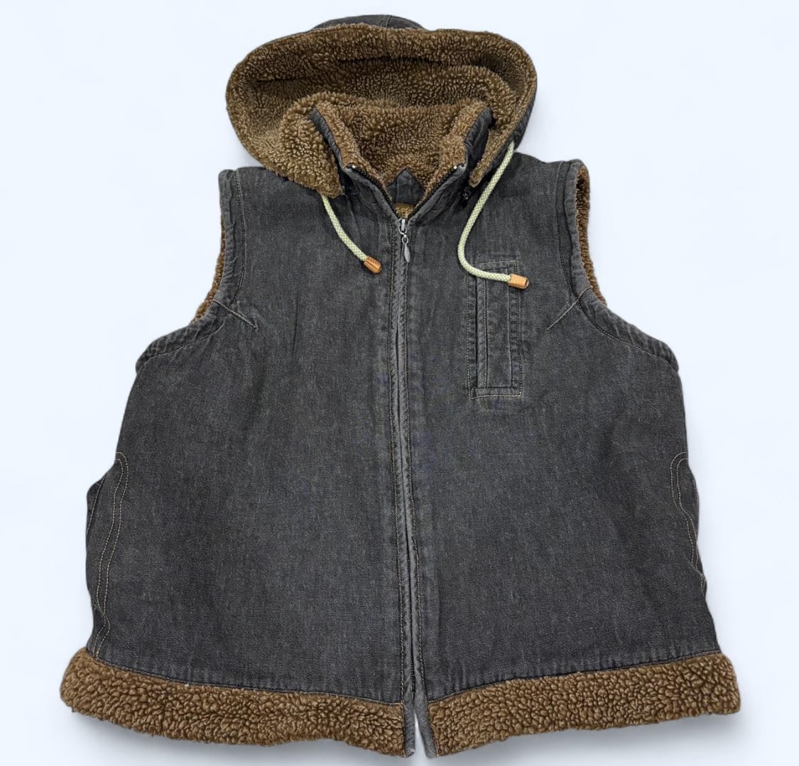 Carhartt style distressed hooded vest XL 4