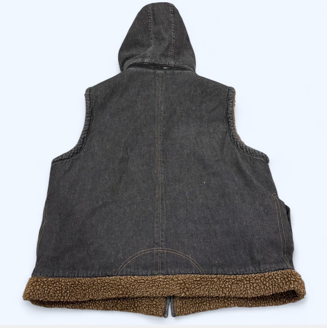 Carhartt style distressed hooded vest XL 7