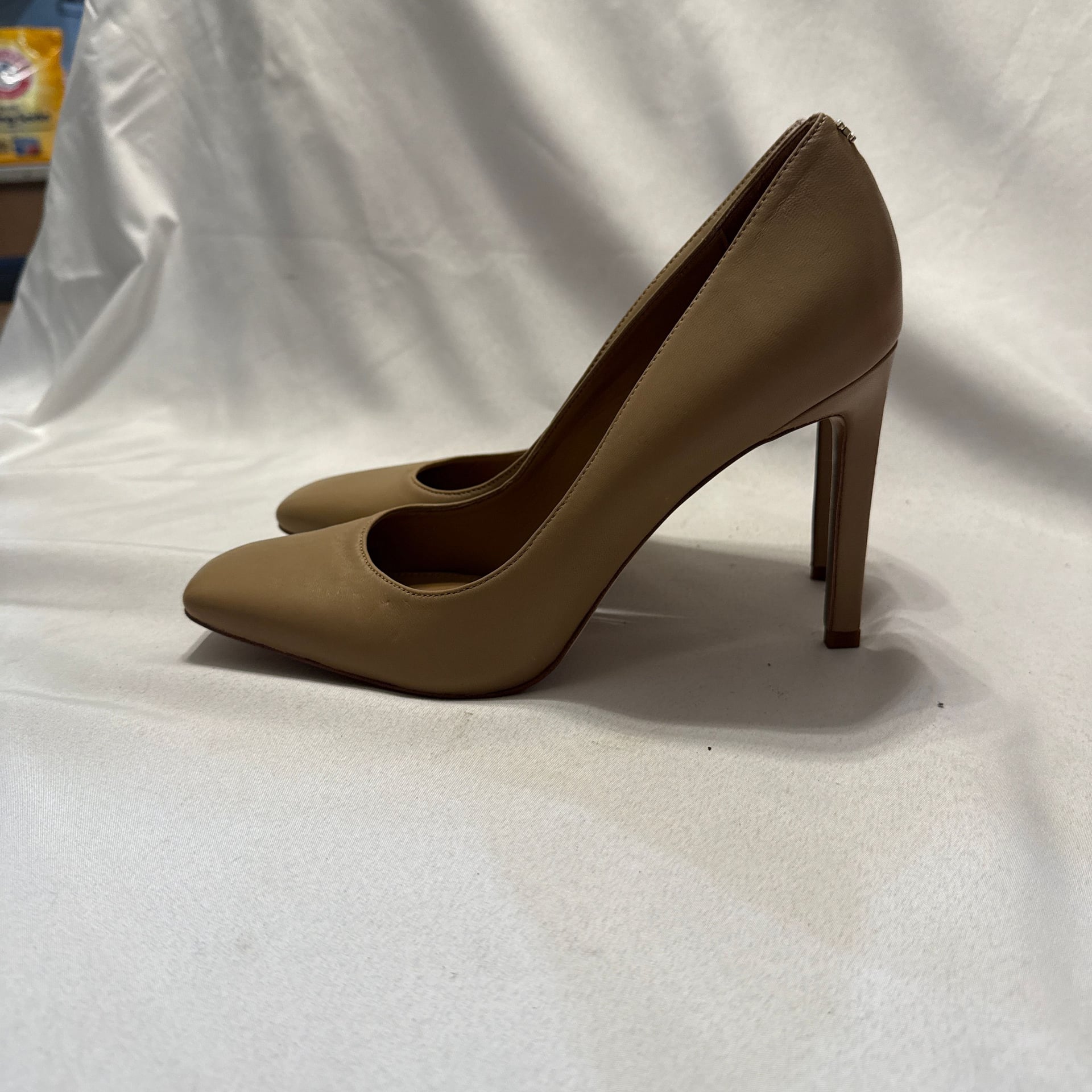 Sam Edelman Nude Leather Square Toe Stiletto Pumps 5