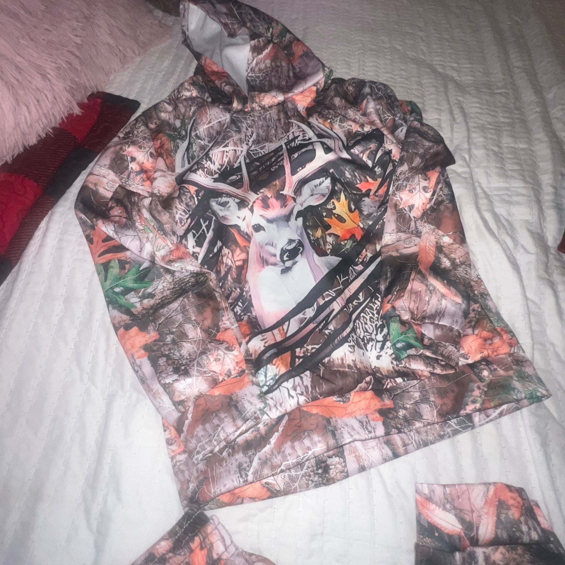 Whitetail Deer Camouflage 3D Print Hoodie and Jogger Pants Tracksuit Set 2