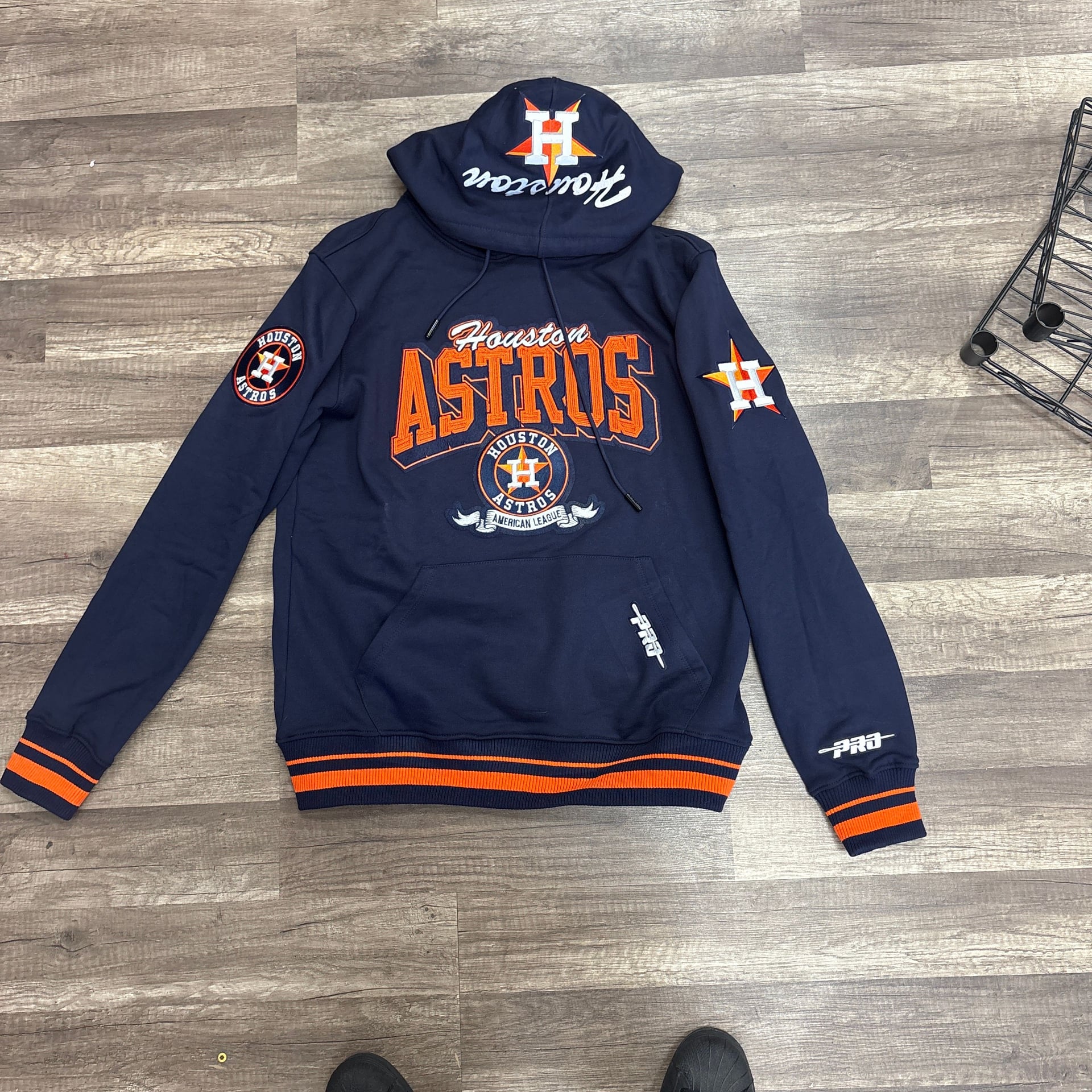Pro Standard MLB Houston Astros Mash Up Rib Fleece Hoodie & Pants Tracksuit Set 1