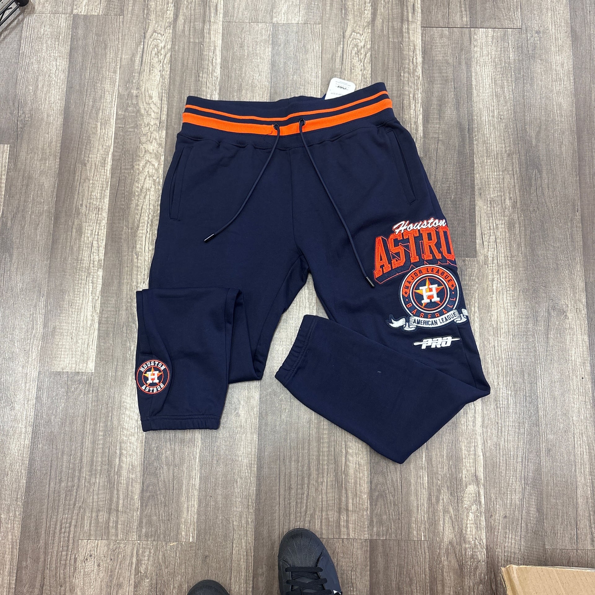 Pro Standard MLB Houston Astros Mash Up Rib Fleece Hoodie & Pants Tracksuit Set 2