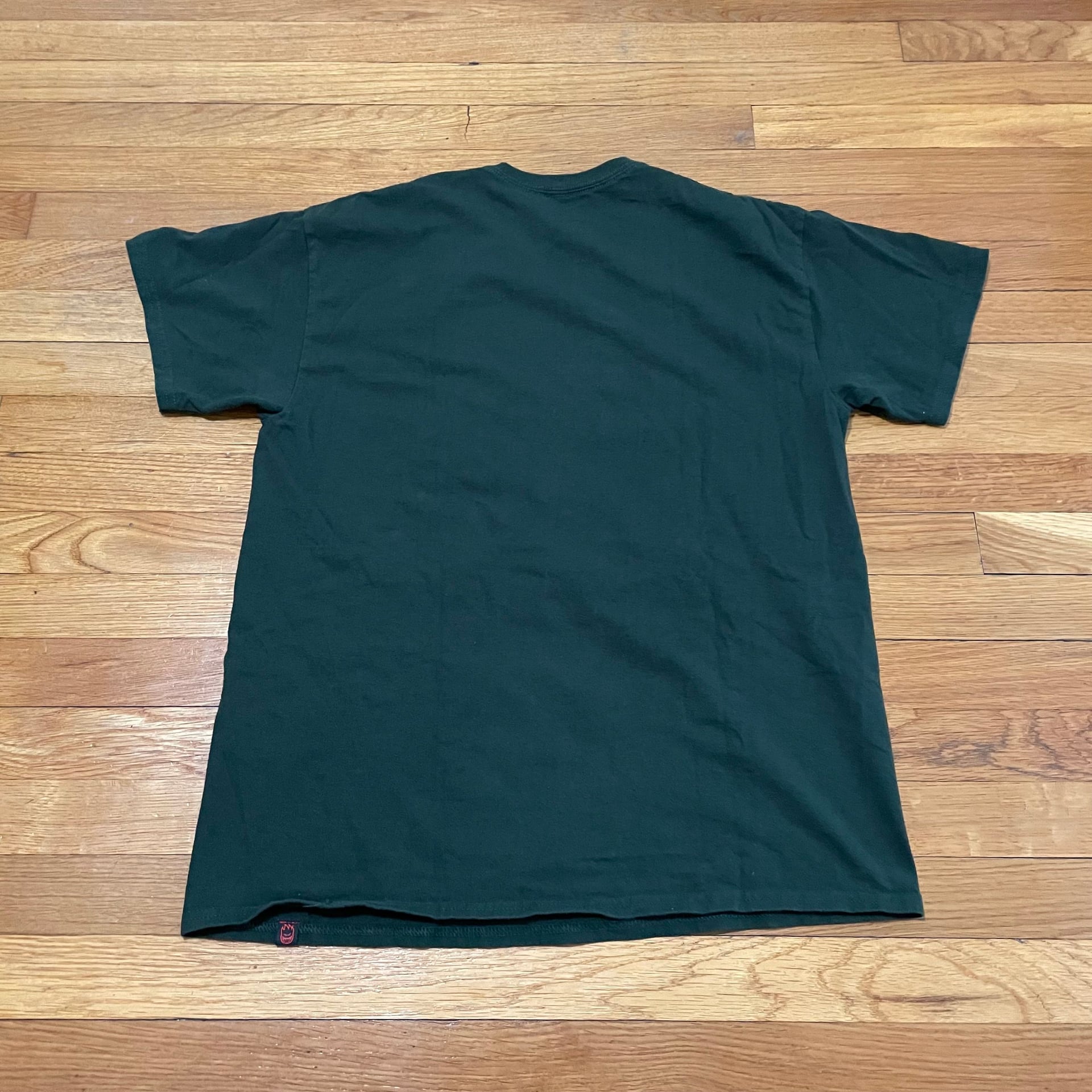 Spitfire Green Yellow Devil Logo Skateboarding Skater T-Shirt Y2K Cyber Medium 3