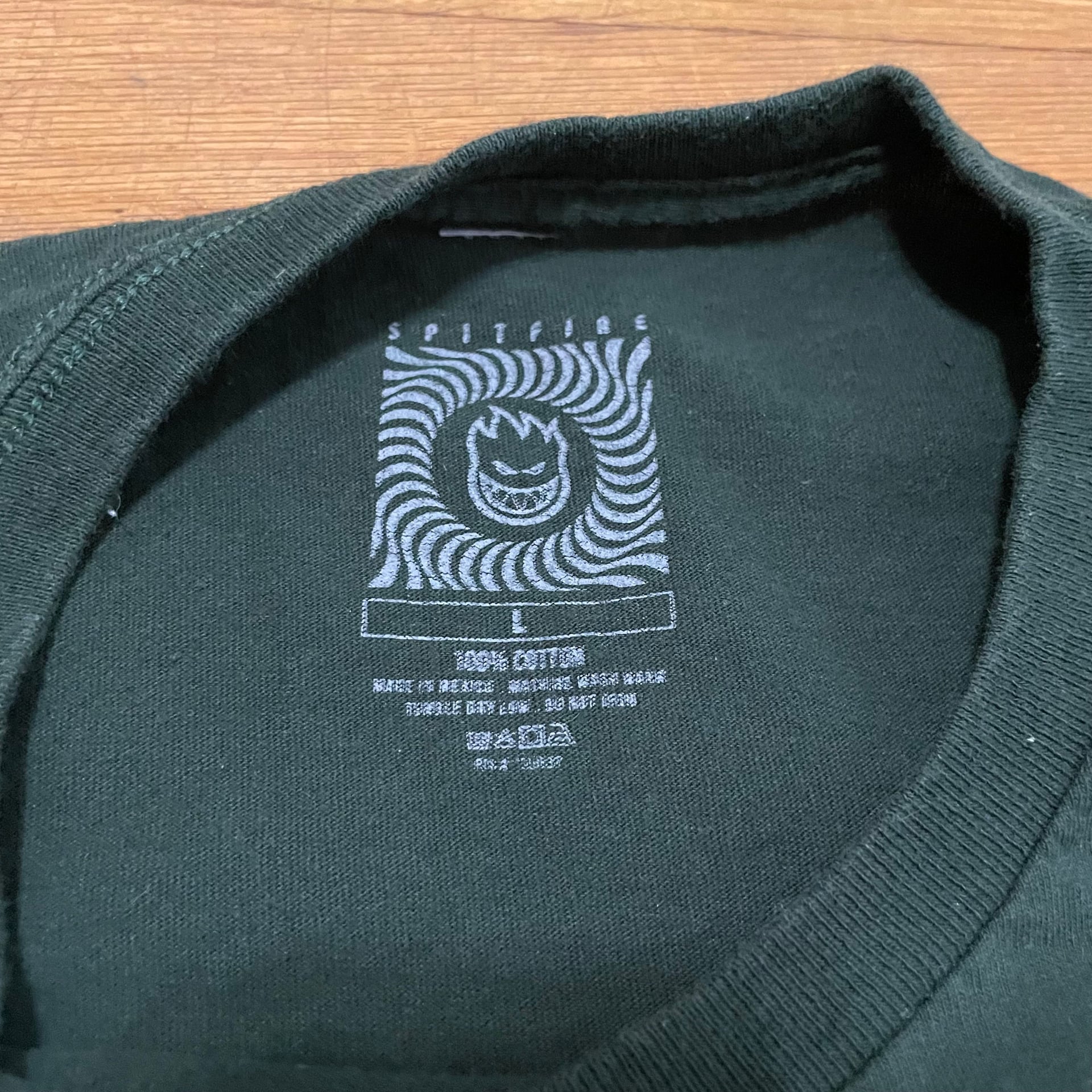 Spitfire Green Yellow Devil Logo Skateboarding Skater T-Shirt Y2K Cyber Medium 4