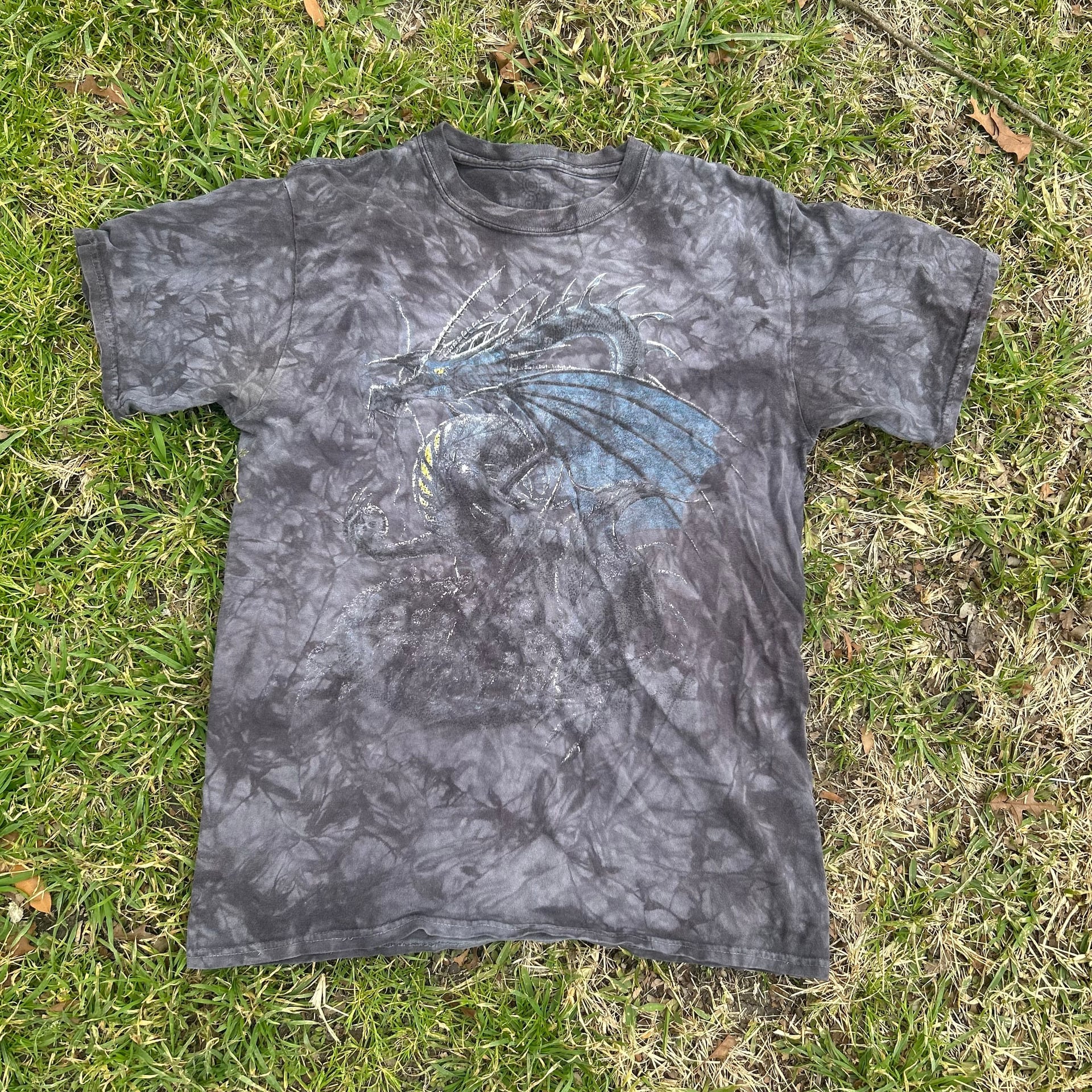 Vintage The Mountain Dragon Fantasy Tie Dye Graphic T-Shirt 1