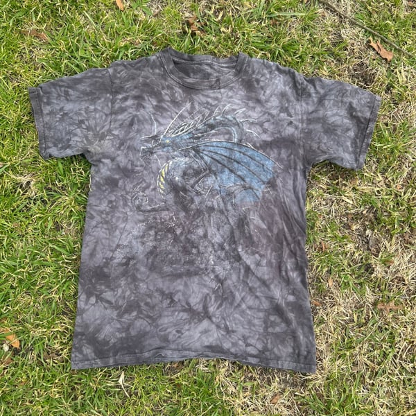 Vintage The Mountain Dragon Fantasy Tie Dye Graphic T-Shirt