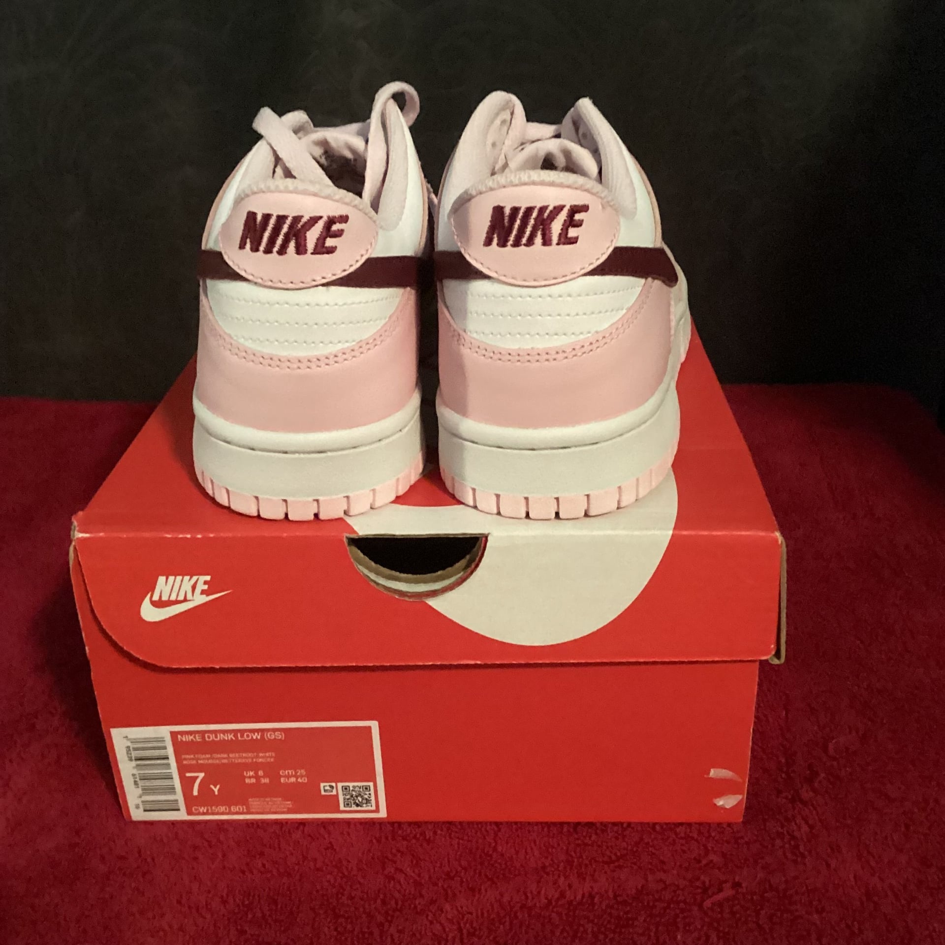 Nike Dunk Low Pink Red Women's Sneakers - New in Box 8