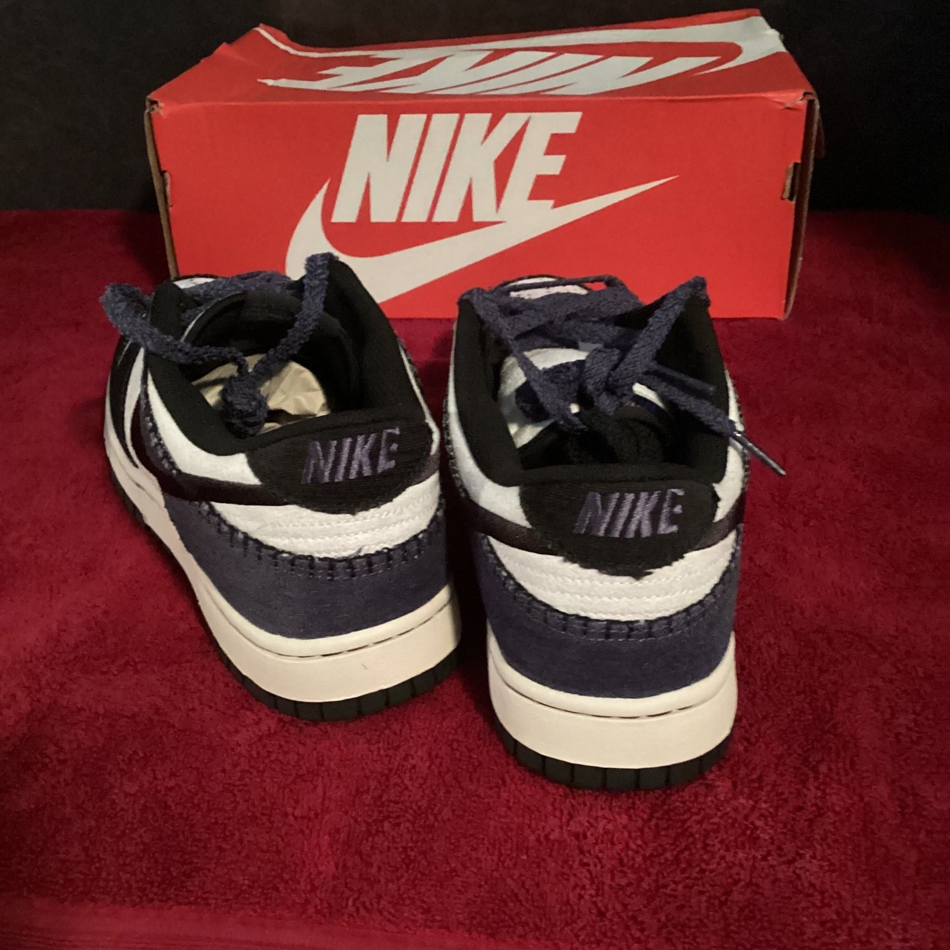 Nike Dunk Low Industrial Blue Sashiko - Navy Denim Sneakers - Size 9.5 1