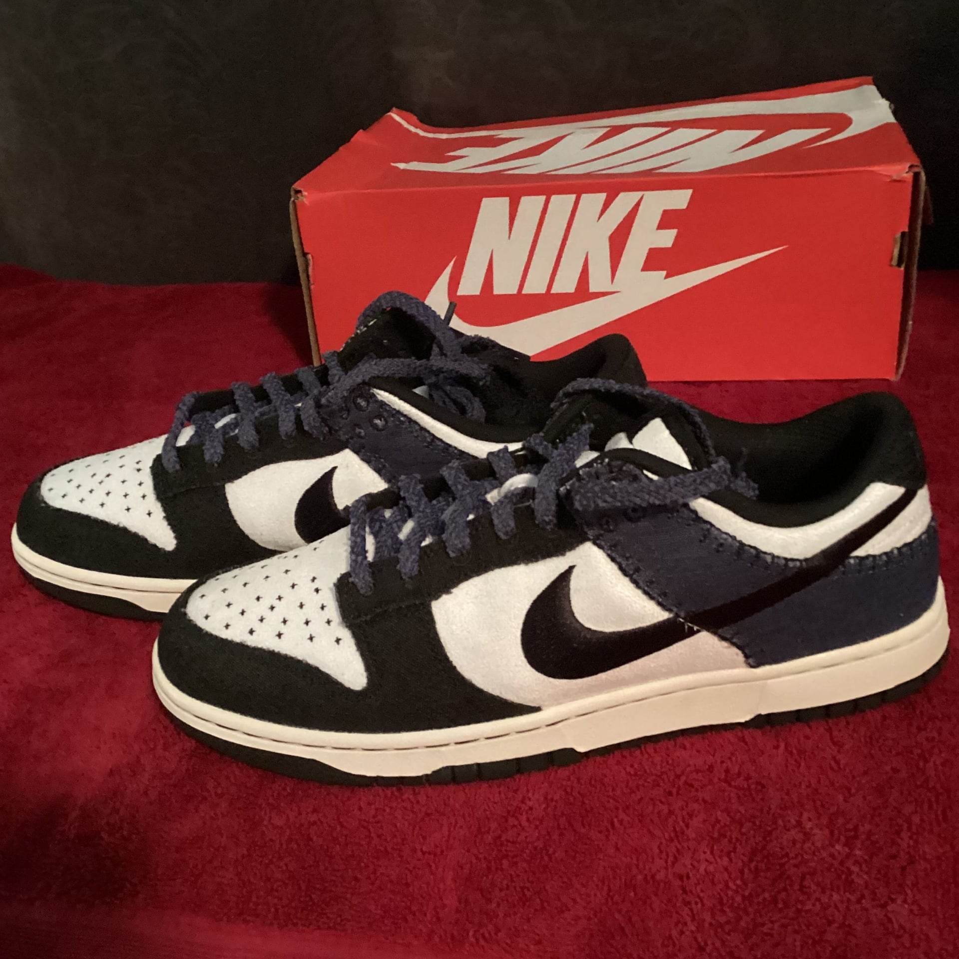 Nike Dunk Low Industrial Blue Sashiko - Navy Denim Sneakers - Size 9.5 2