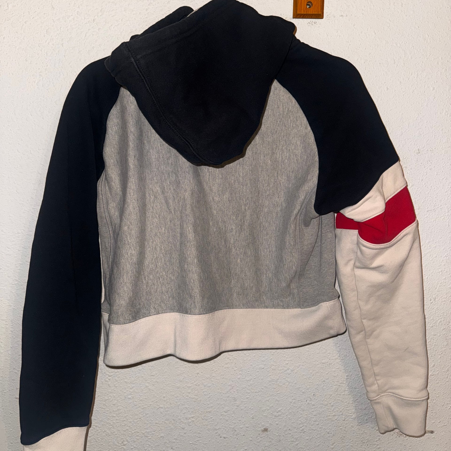 Champion Women's Reverse Weave Colorblock Oversized 1/2 Zip Hood Size Small 2