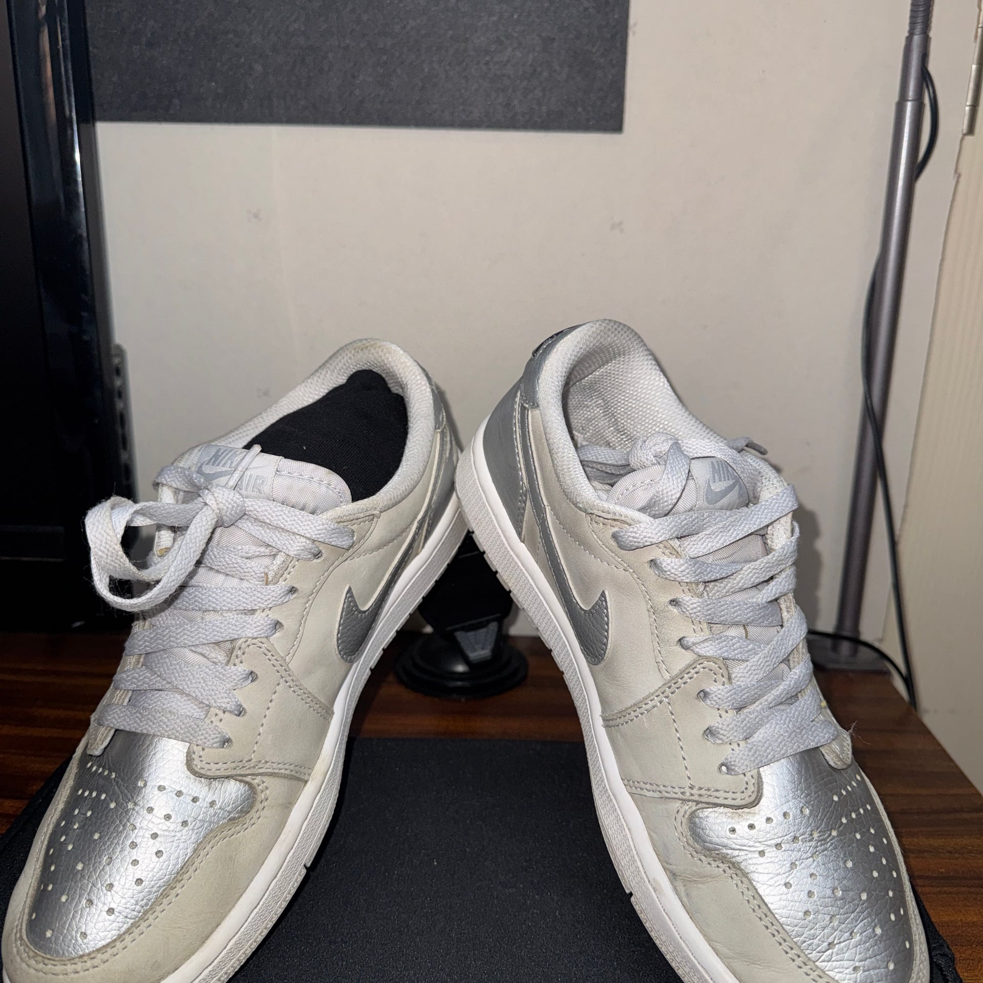 Nike Jordan 1 Retro Low OG Metallic Silver Cool Grey CZ0790-002 Men's no soles 7