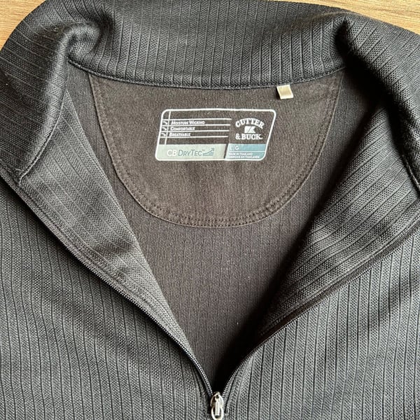Cutter & Buck CB DryTec Quarter-Zip Pullover, Black, Large