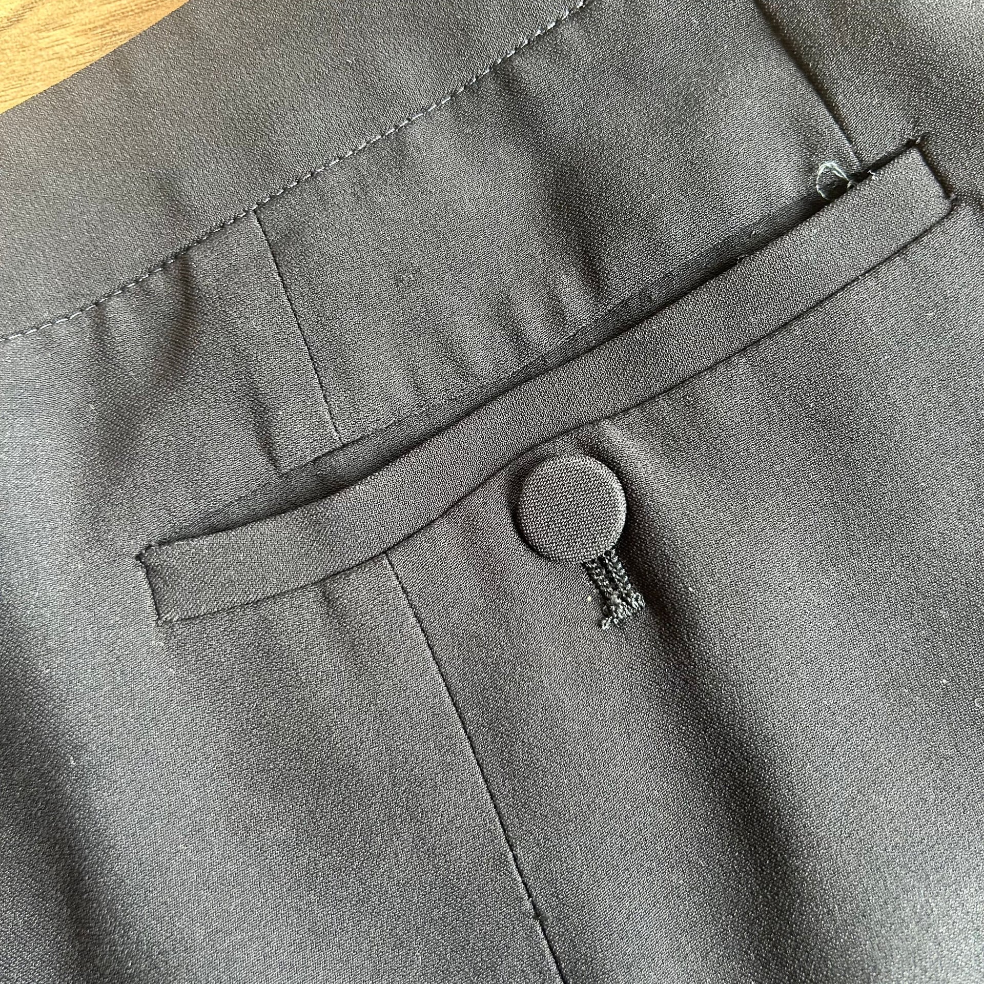 Alexander McQueen Black Flared Crepe Trousers 7