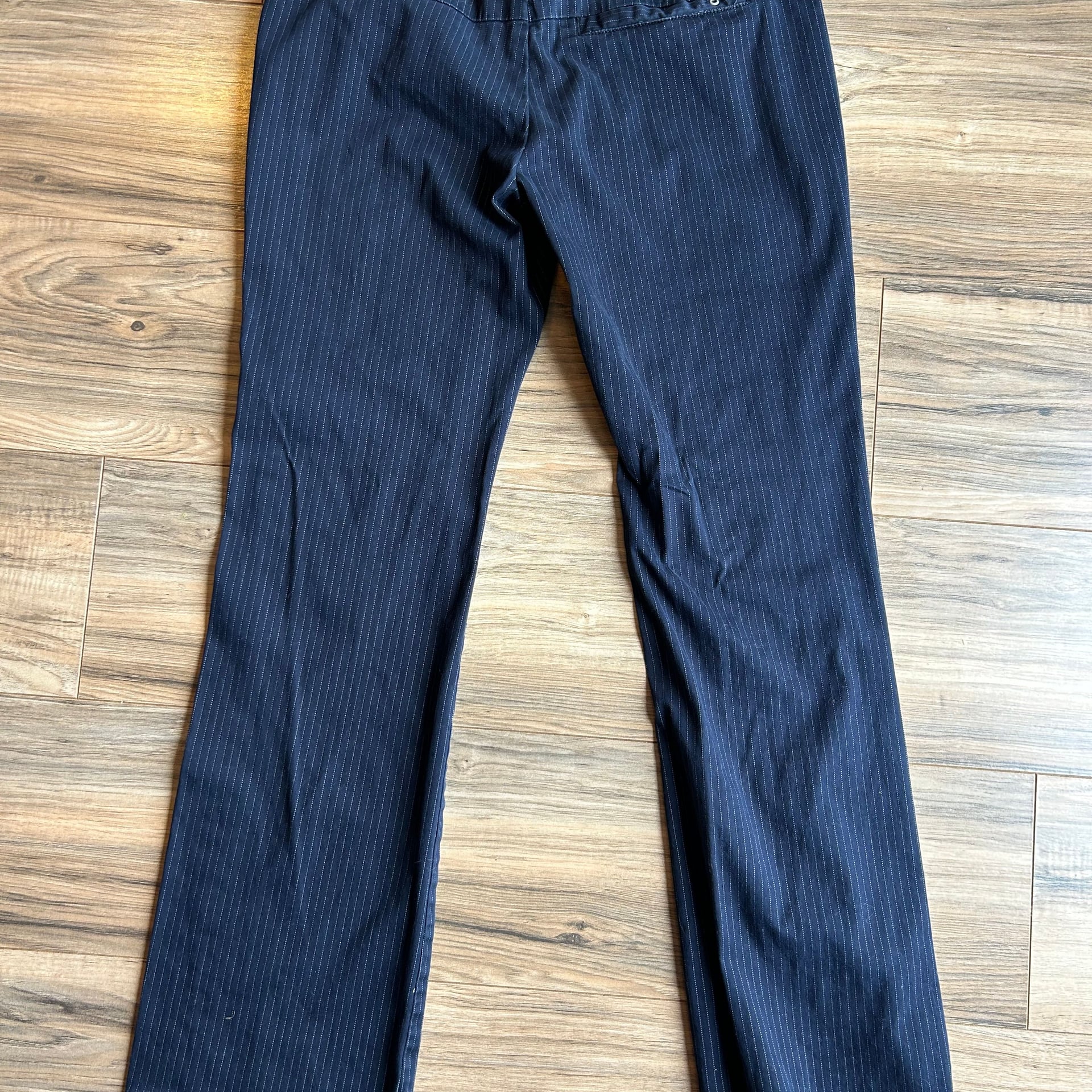 Converse One Star Navy Pinstripe Bootcut Stretch Pants Size 8 - Vintage 2009 2