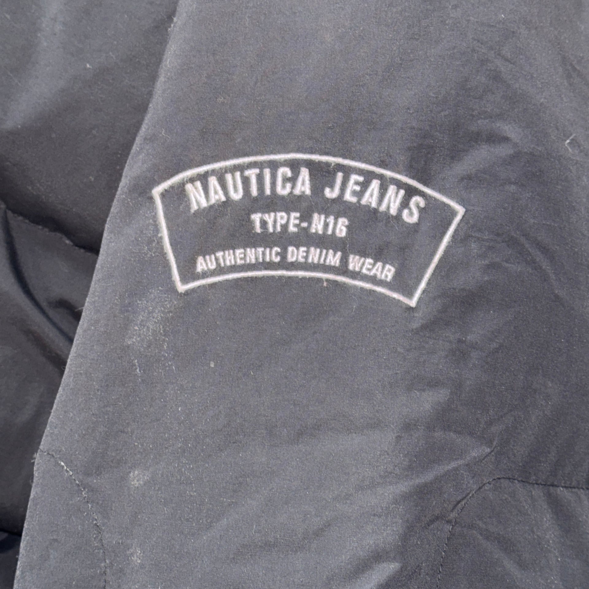 Vintage Nautica Jeans Co. Surplus Garments Black Down Puffer Jacket 7