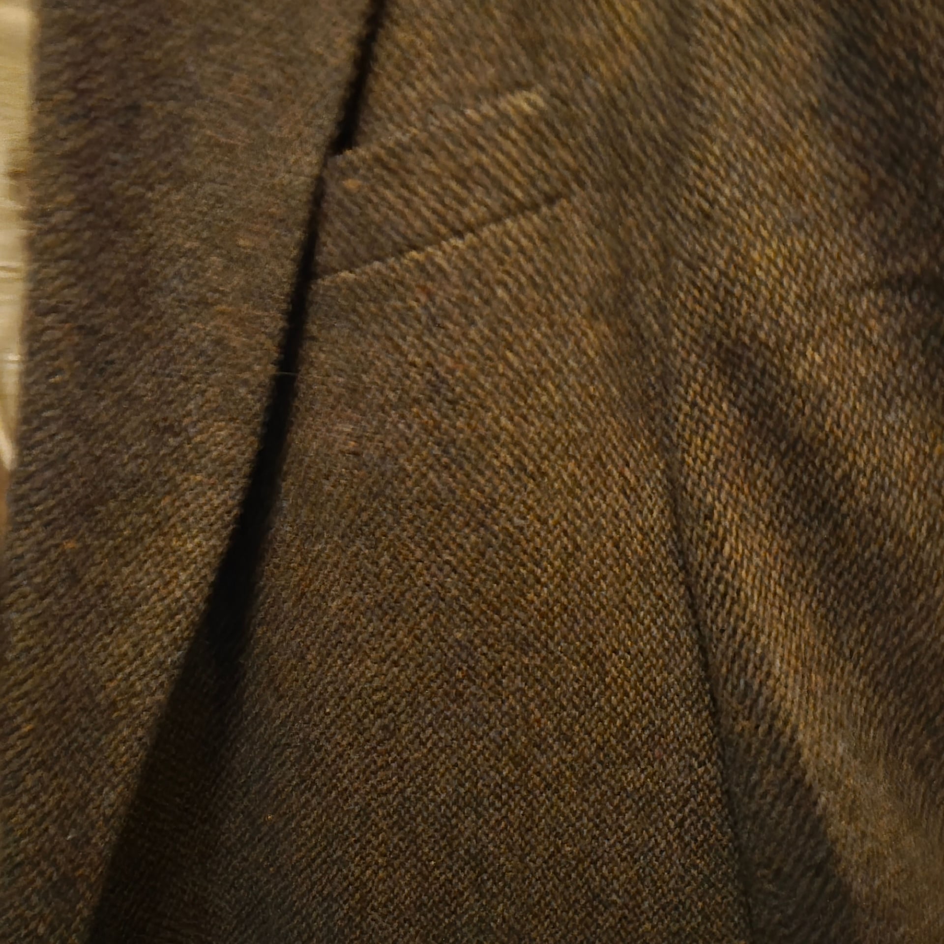 Vintage Barrington Wool Lambswool Blend Herringbone Tweed Brown Blazer 46R 8