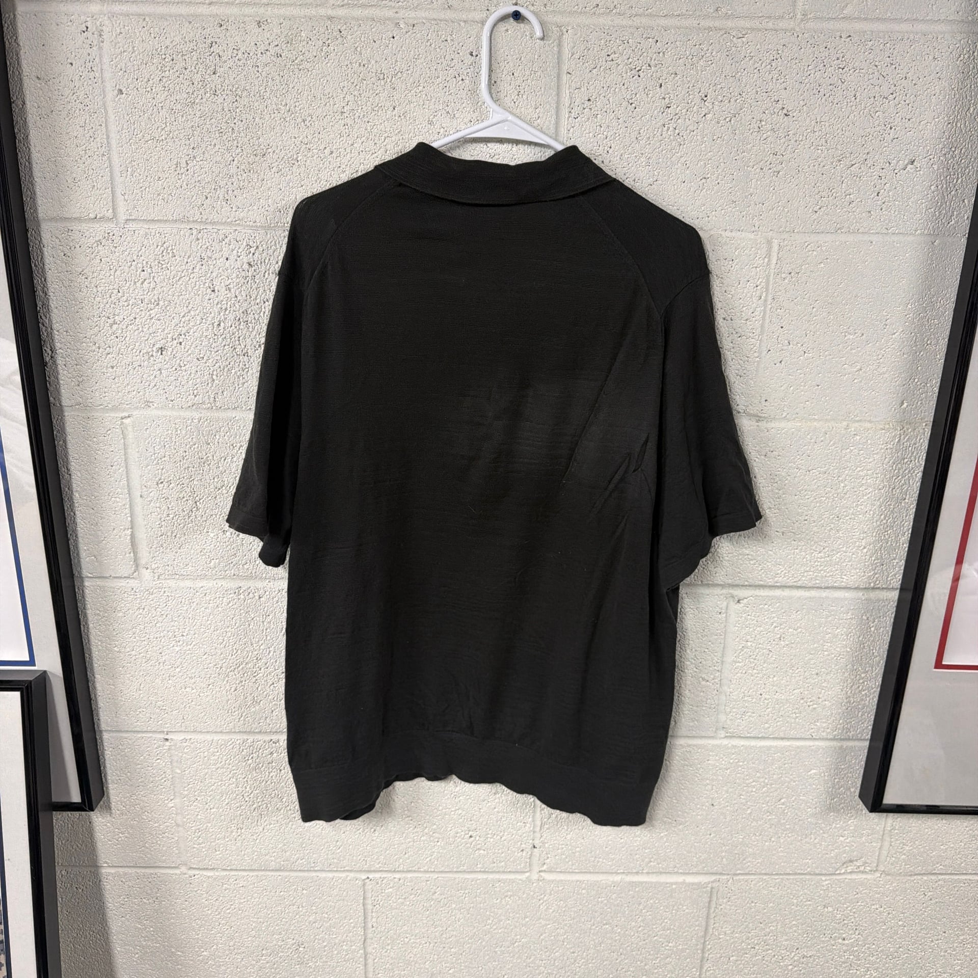 Buck Mason Avalon Knit Short Sleeve Polo Shirt in Black 3