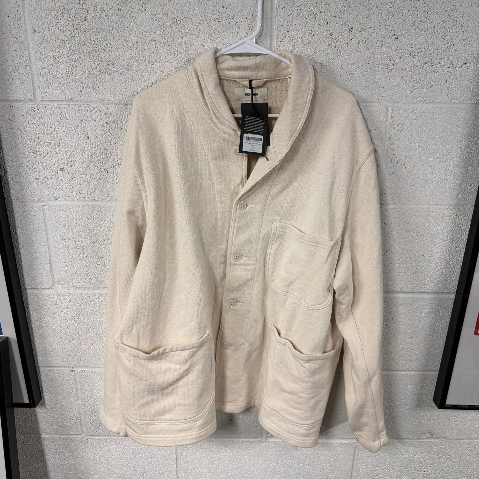 Buck Mason Natural Interloop Shawl Jacket 1