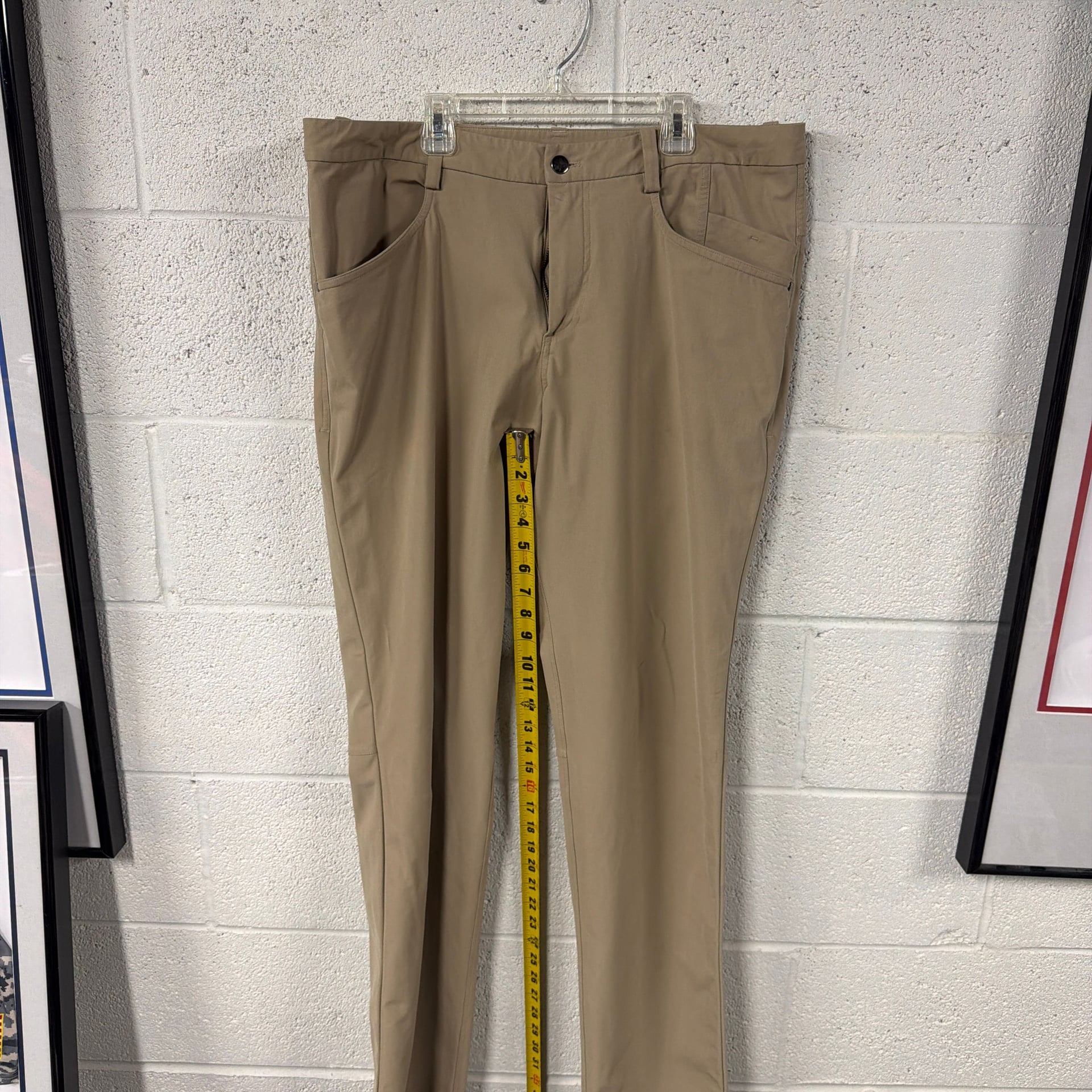 Lululemon ABC Classic-Fit Trouser Warpstreme Khaki Pants 36x34 1