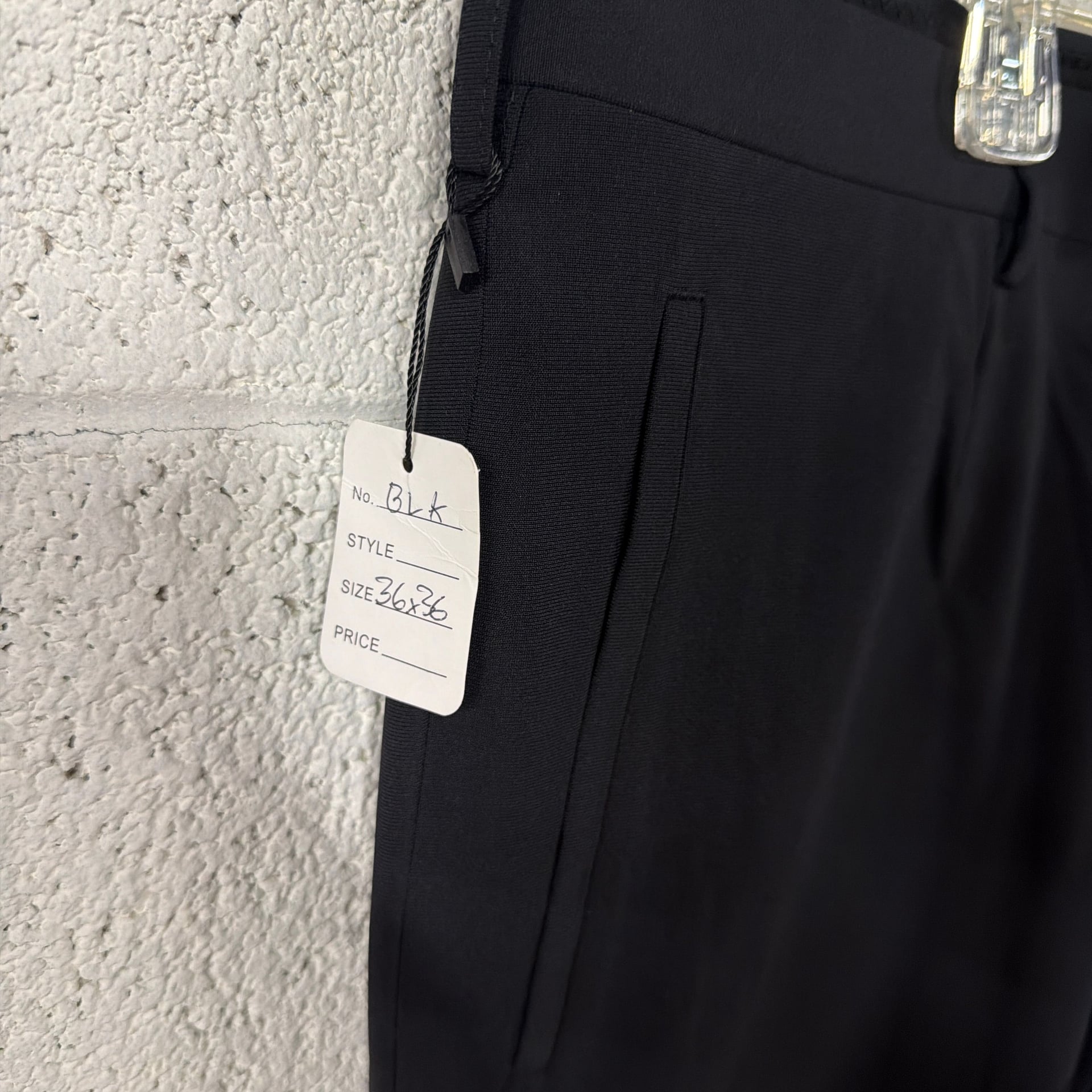 Sene FlexMen's Tech Black Formal Pants Size 36x36 2