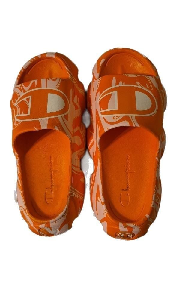 Champion orange squish slides size 5 2