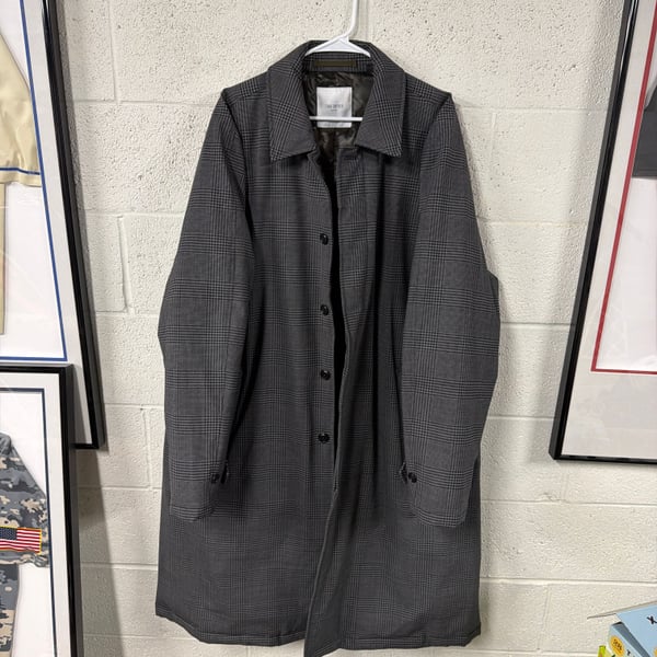 Todd Snyder Grey Glen Check Down-Lined Car Coat with Camo Lining