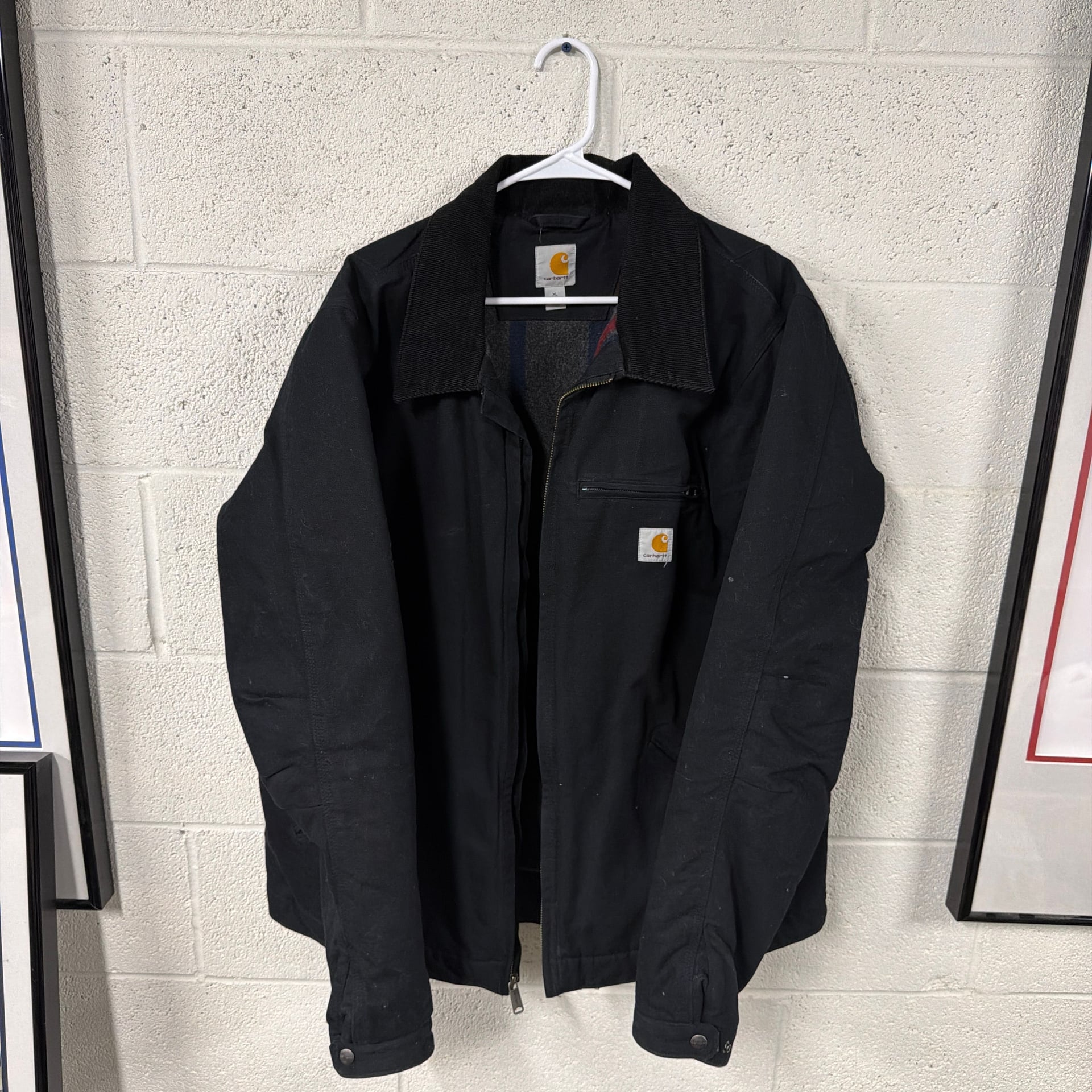 Carhartt Relaxed Fit Duck Blanket-Lined Detroit Jacket XL Tall Black 1
