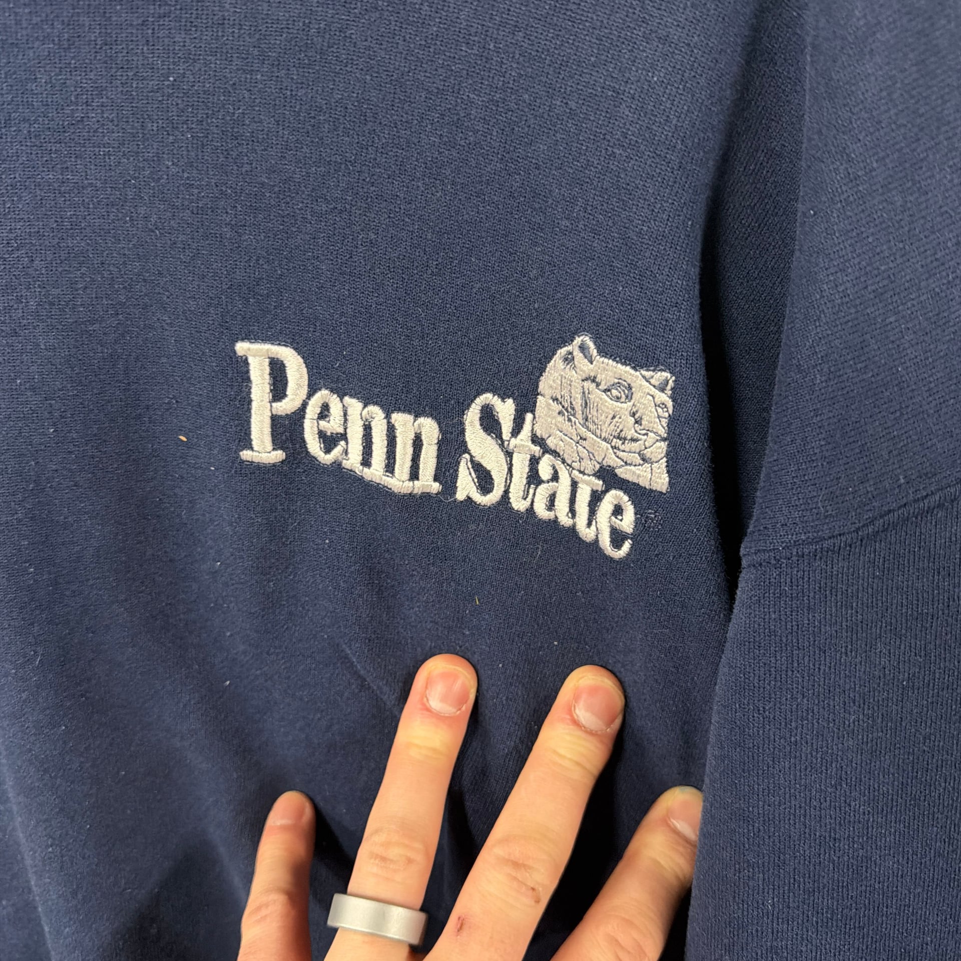 Vintage 90s Penn State Nittany Lions Embroidered Crewneck Sweatshirt XXL 2