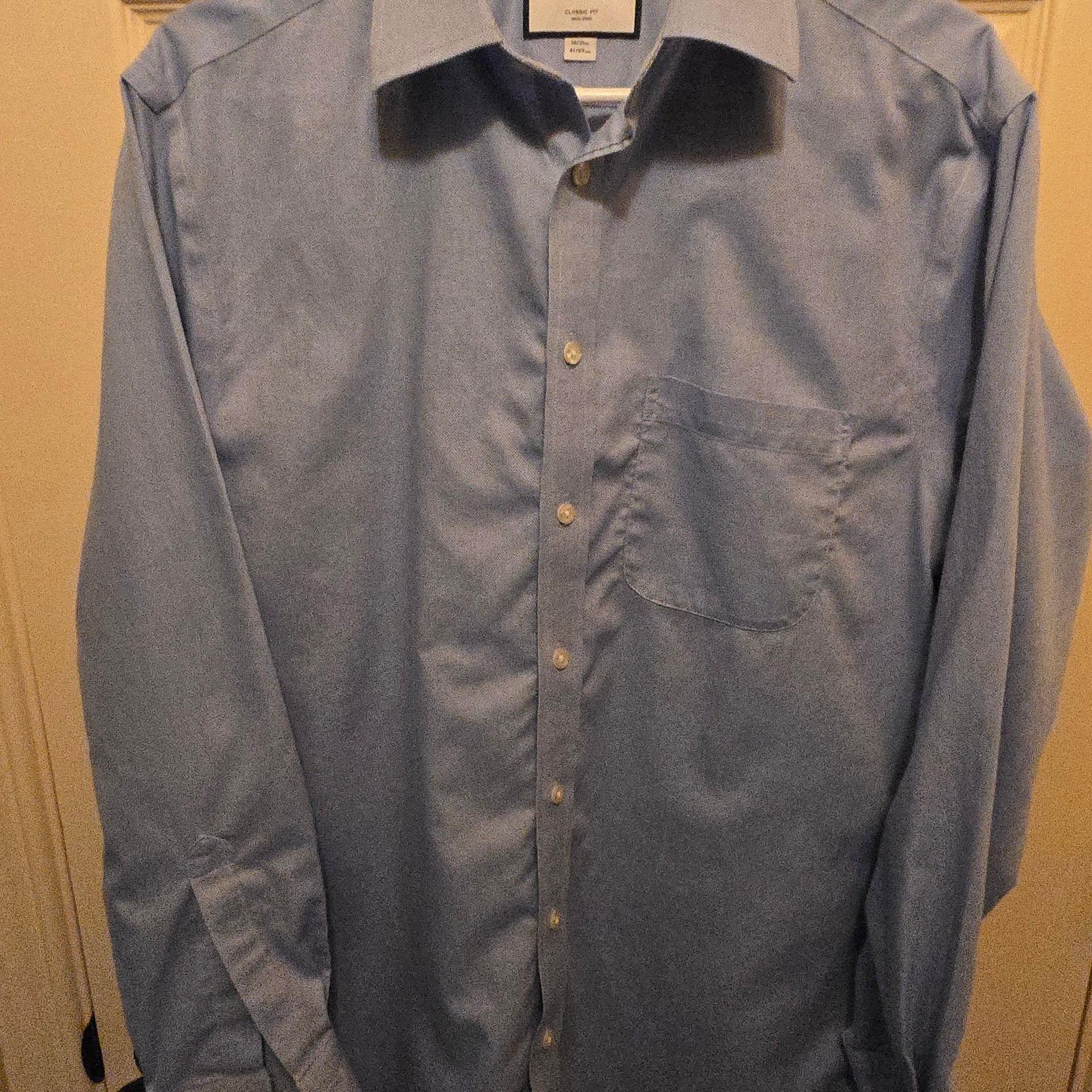 Charles Tyrwhitt Classic Fit Non-Iron Blue Dress Shirt 16/35 3