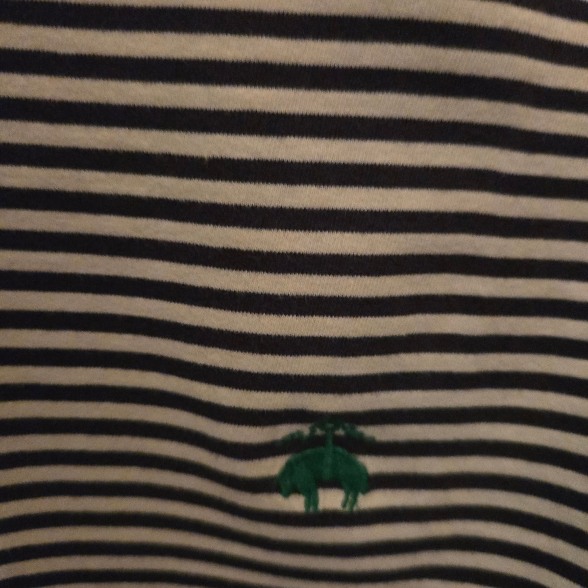 Brooks Brothers 1818 Men's Size M Navy & White Striped Short Sleeve Pocket Polo 3