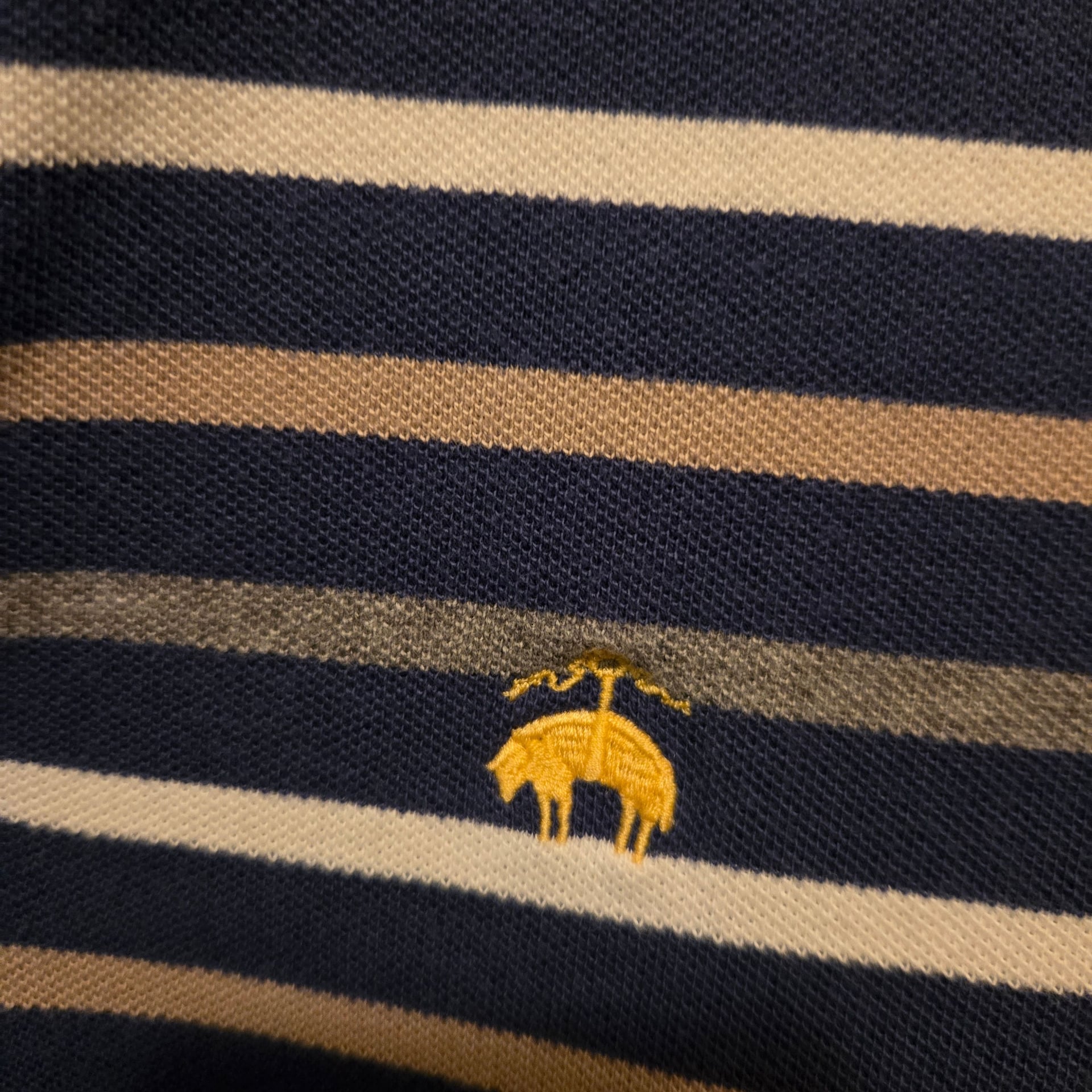 Brooks Brothers 1818 Slim Fit Size M Striped Blue/White Polo Shirt 5
