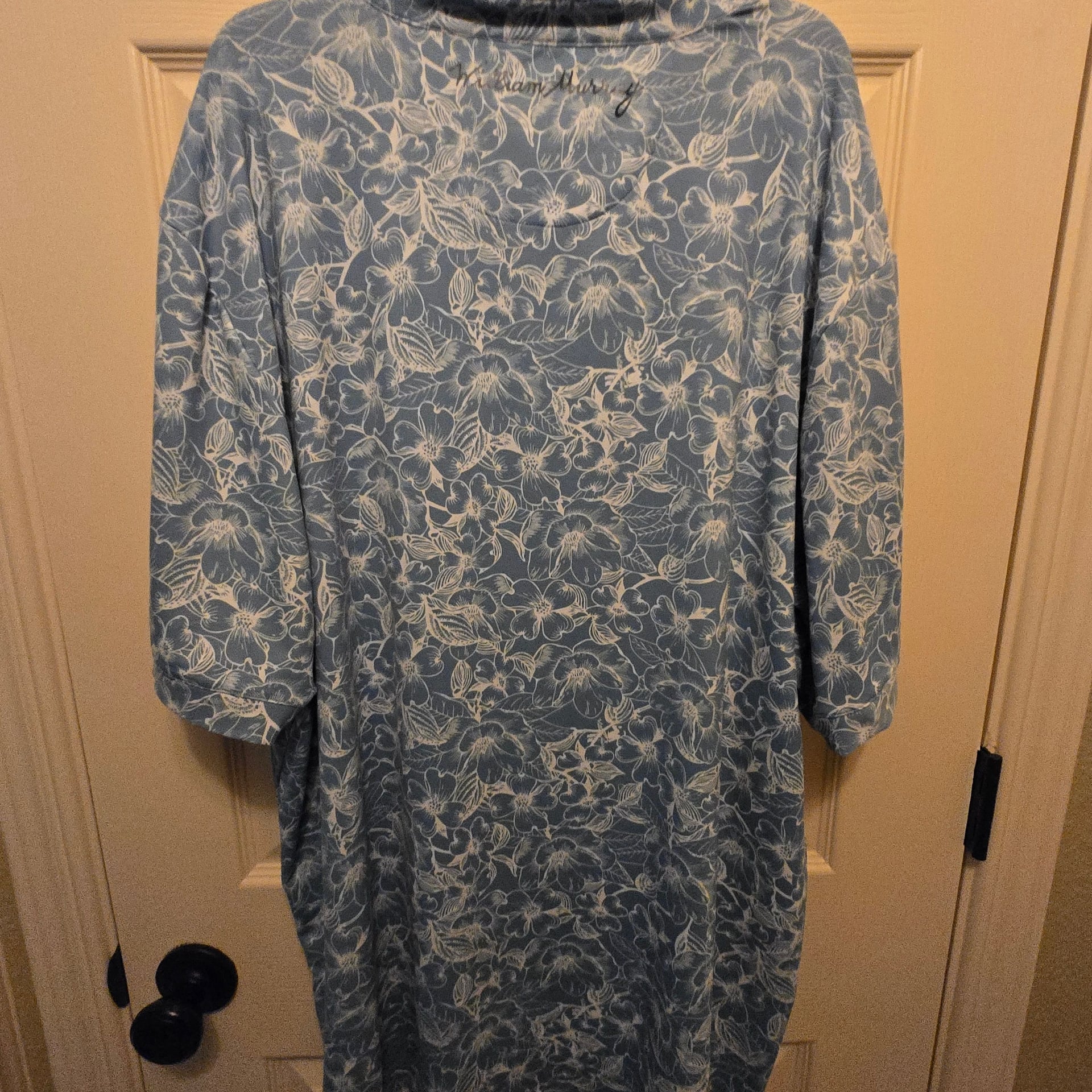 William Murray Golf Men's Light Blue Floral Performance Polo w/ Tartan Accents 5