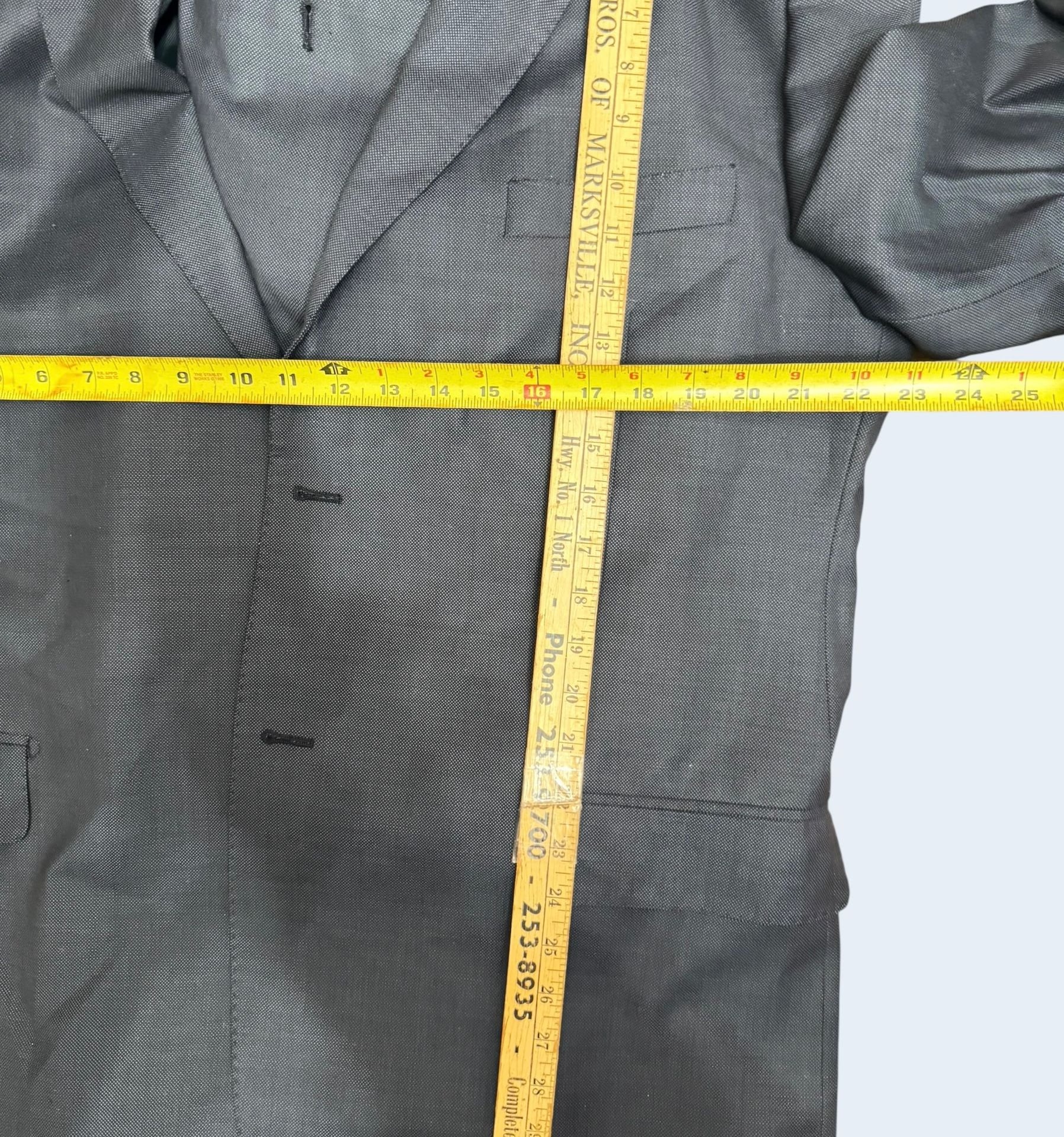 Baroni Executive Navy 2 Button Suit Mens 44R 44x32 Flat Front 7