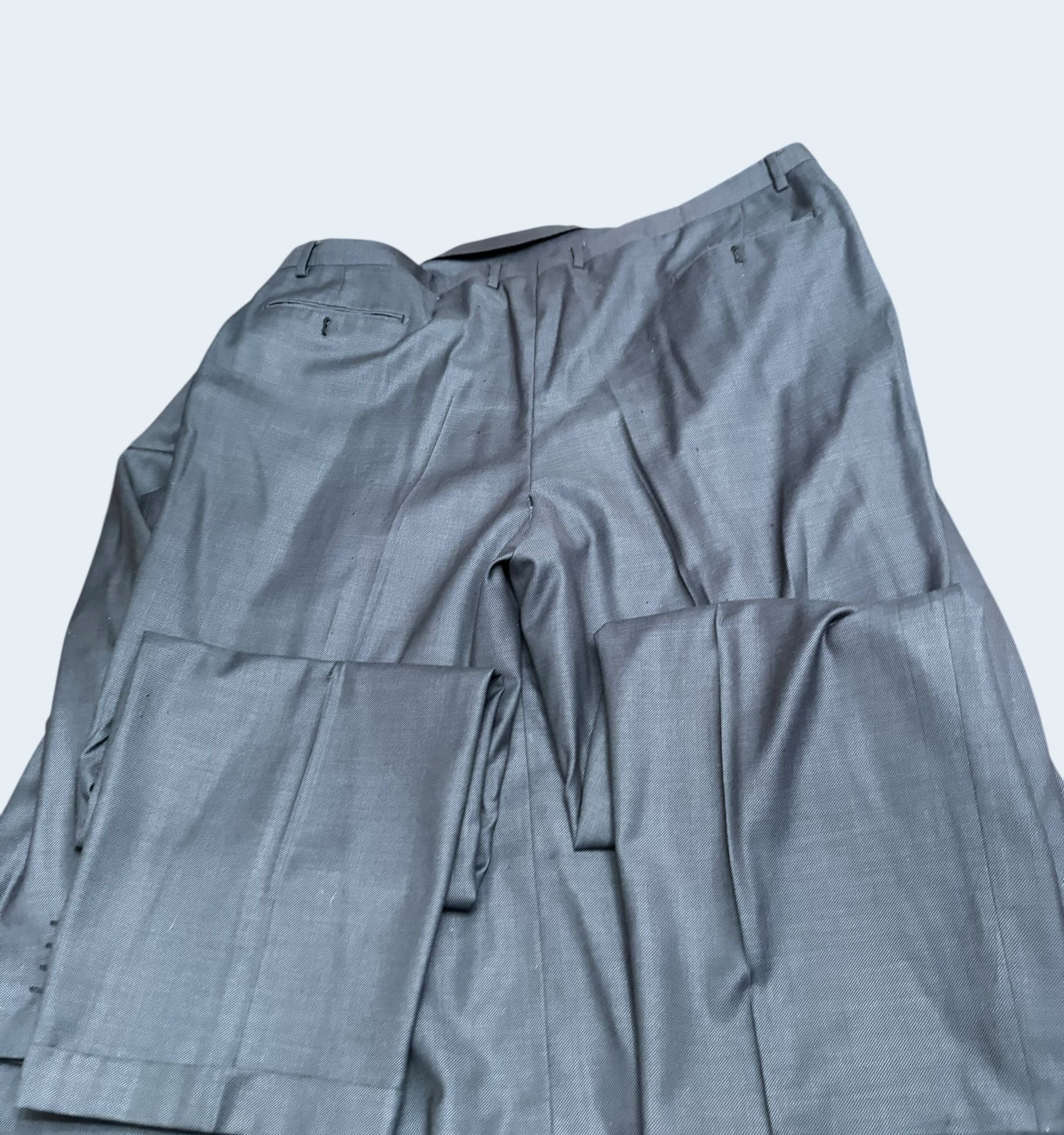 Baroni Executive Navy 2 Button Suit Mens 44R 44x32 Flat Front 12