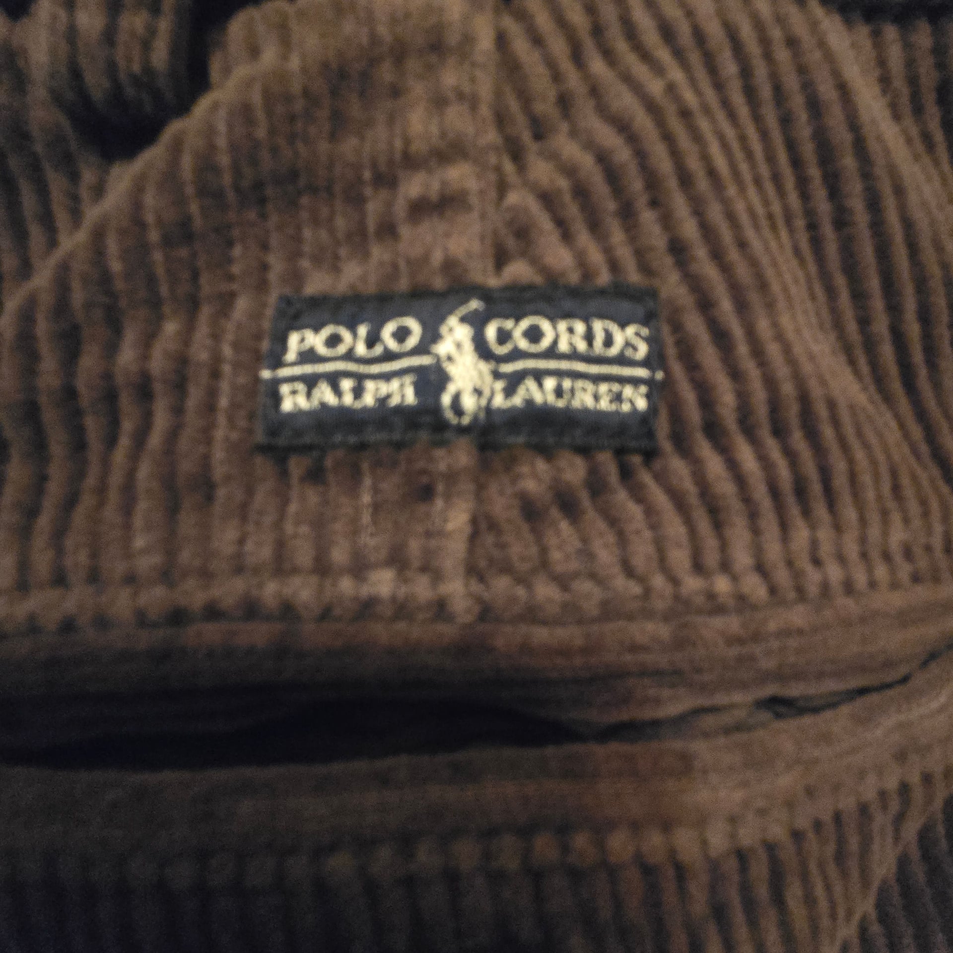 Vintage Polo Ralph Lauren Andrew Pant Brown Pleated Corduroy Trousers 38/36 3
