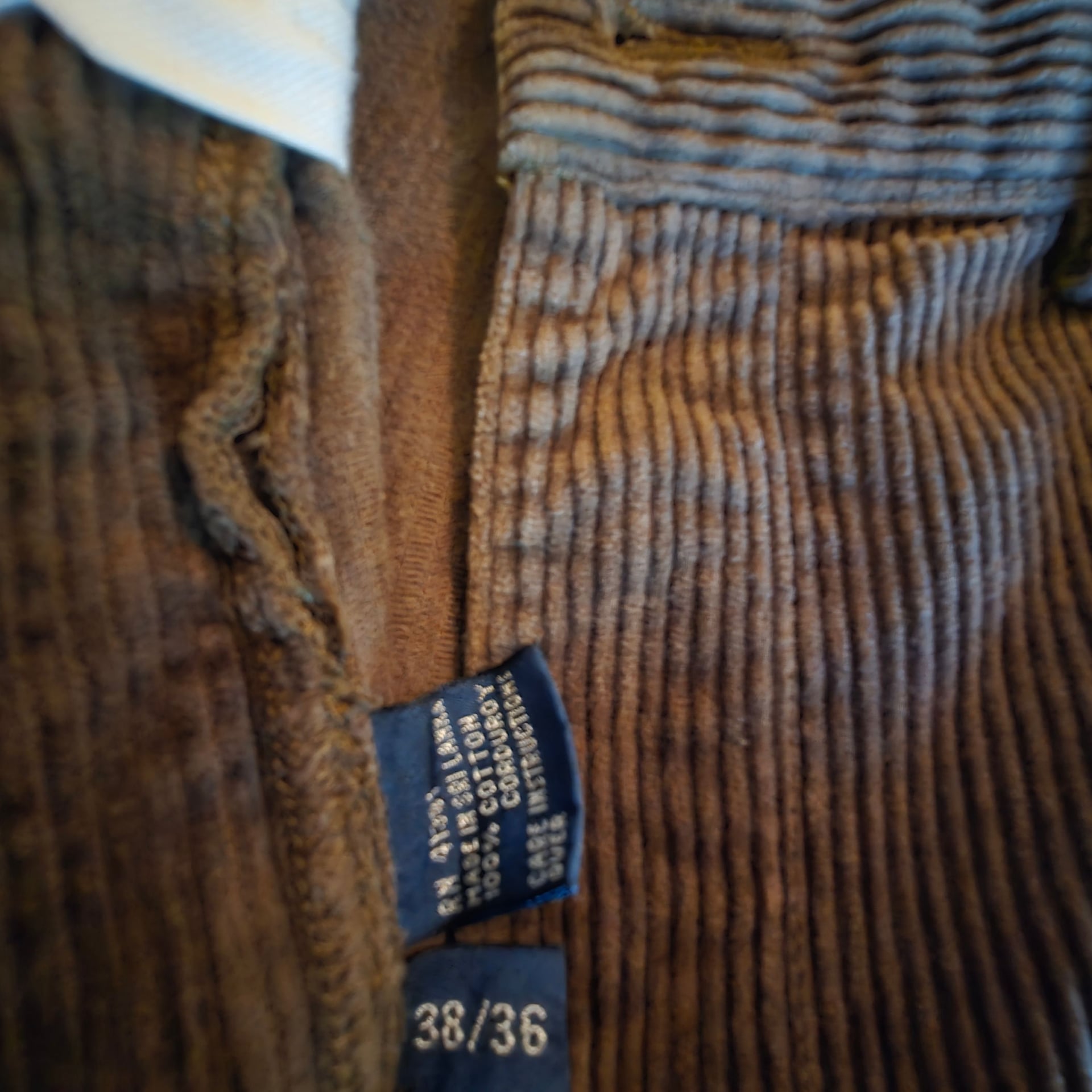 Vintage Polo Ralph Lauren Andrew Pant Brown Pleated Corduroy Trousers 38/36 5