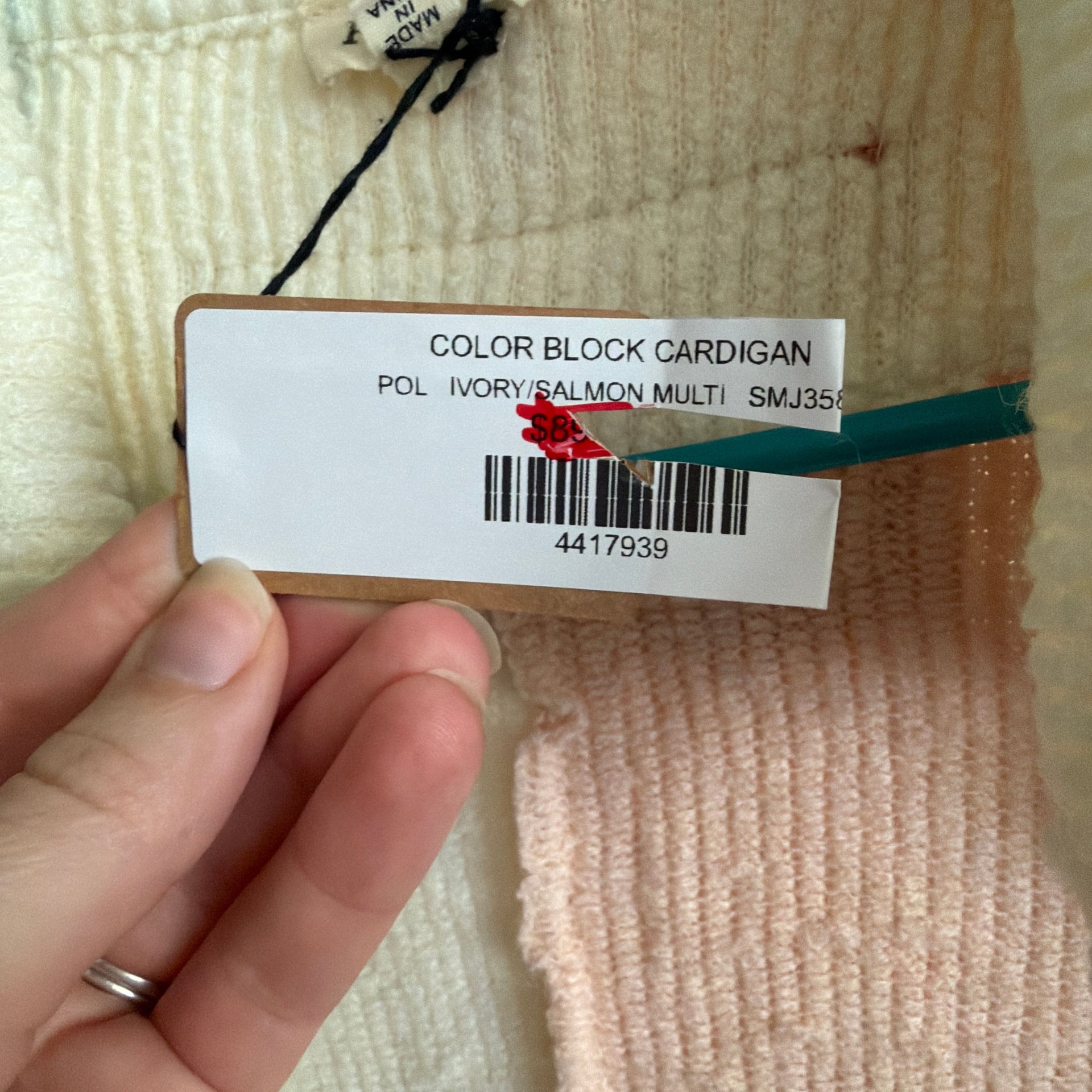 POL Color Block Button Down Oversized Cardigan 3