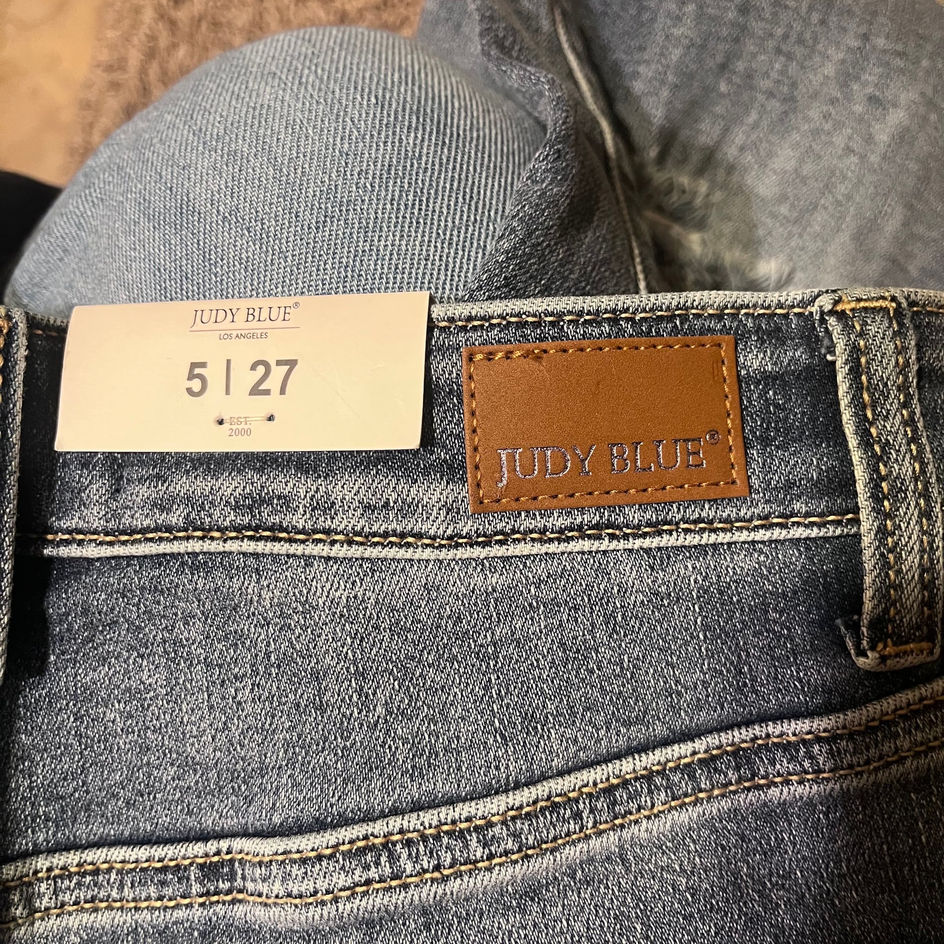 New With Tag Judy Blue Distressed hHigh Waisted Denim Jeans Size 5 3