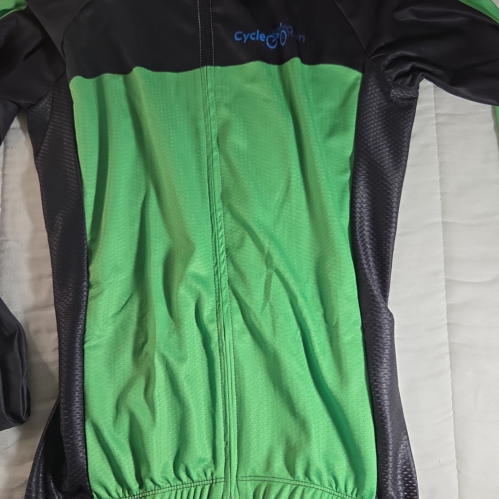 Cycle-Run Posti Long Sleeve Performance Cycling Jersey Green/Black 2