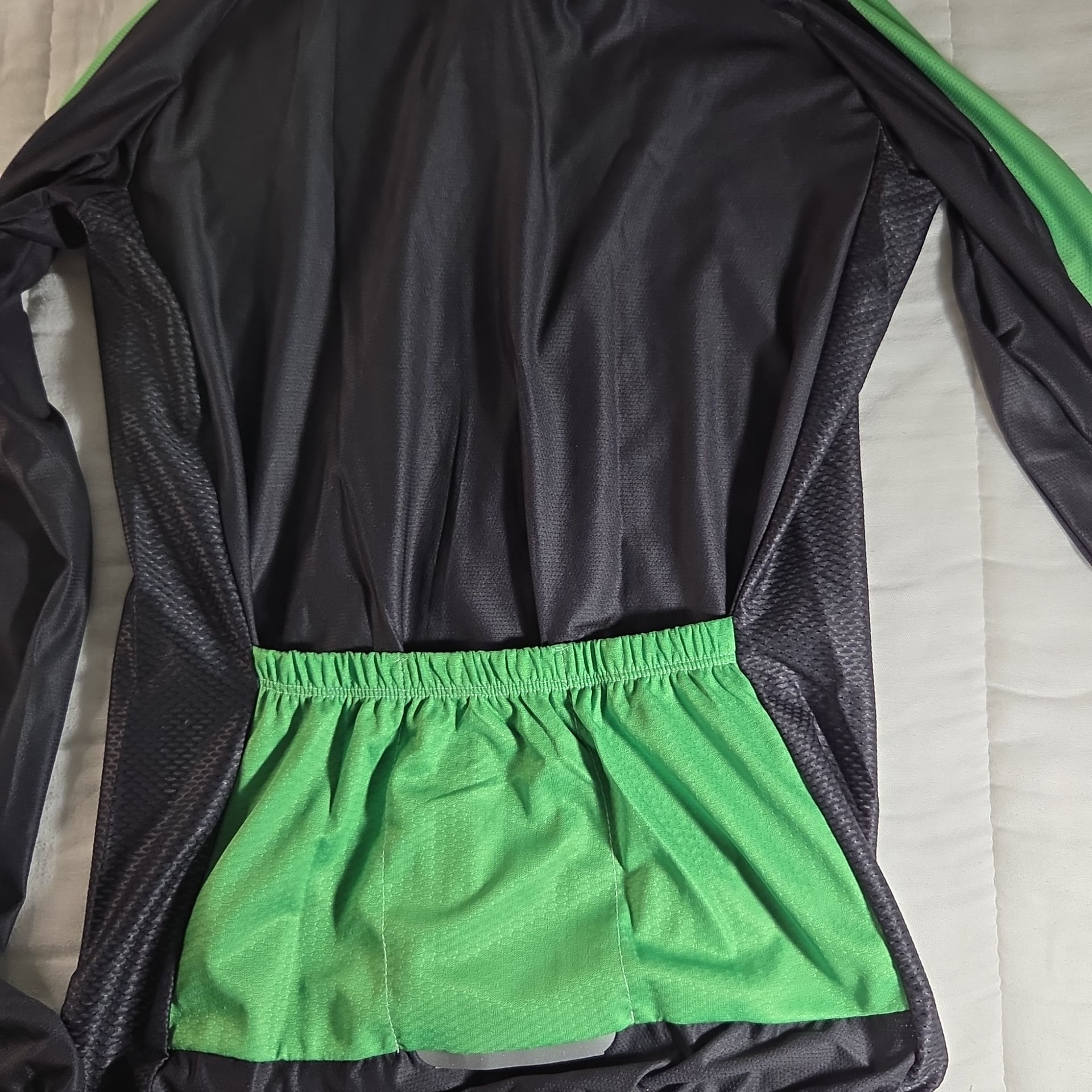 Cycle-Run Posti Long Sleeve Performance Cycling Jersey Green/Black 4