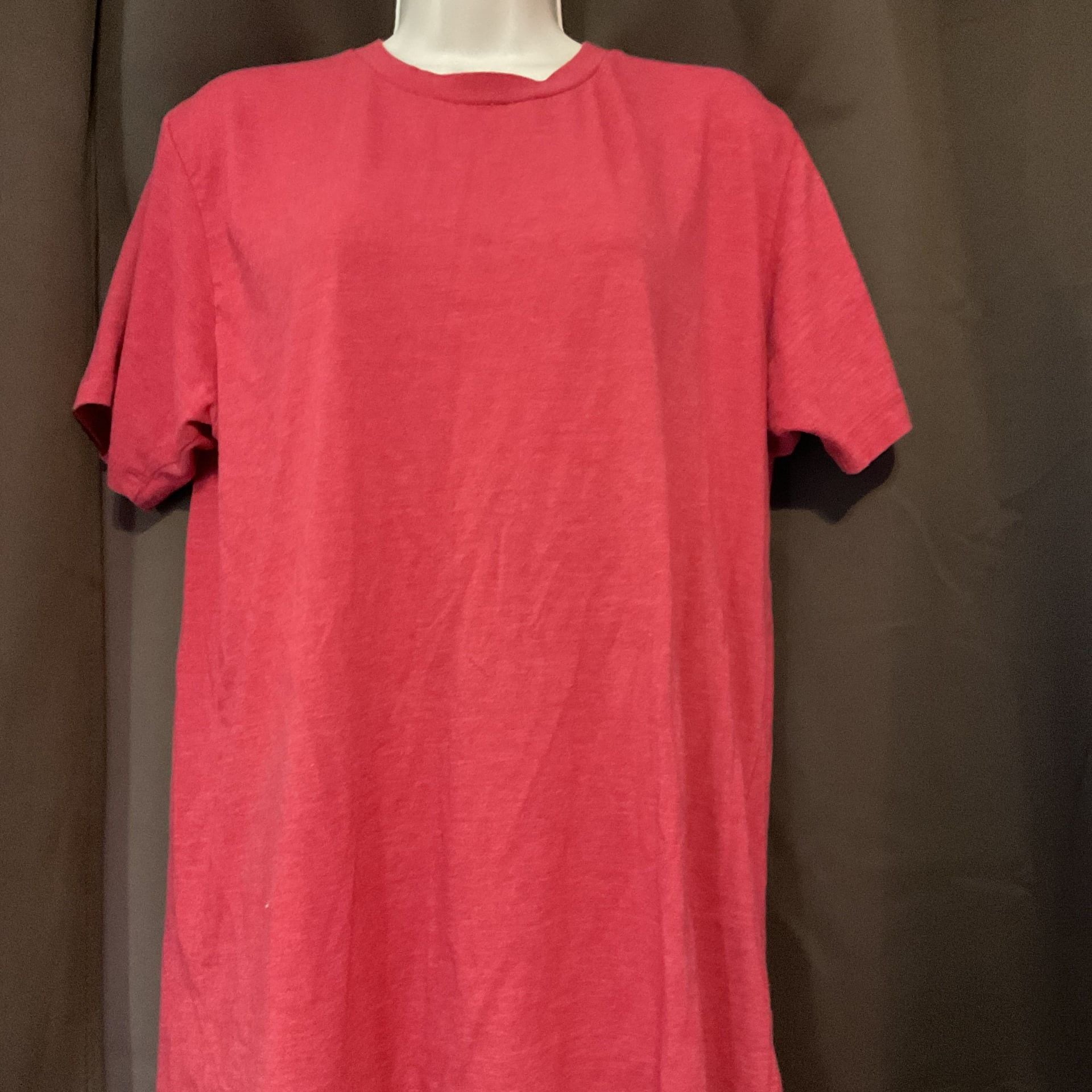 Charlie Hustle Essential Short Sleeve Crew Neck T-Shirt, Pink/Coral, Size Large 2