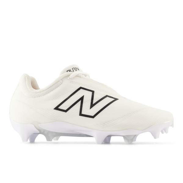 New Balance Burn X3 Lacrosse Cleats - White/Black - Size 5.5