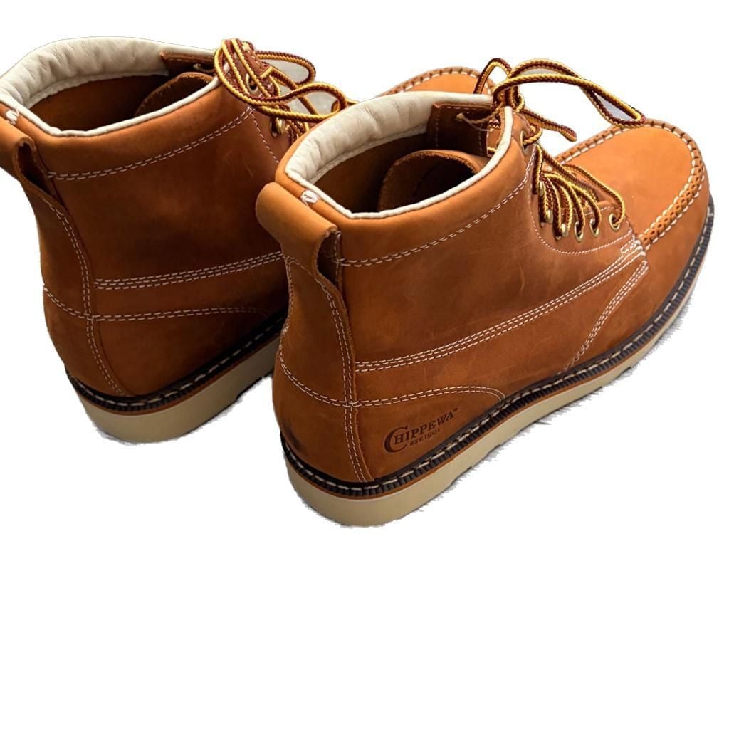 Chippewa Edge Walker 6" Lace-Up Work Boots Men's 12 EE Tobacco Tan 4