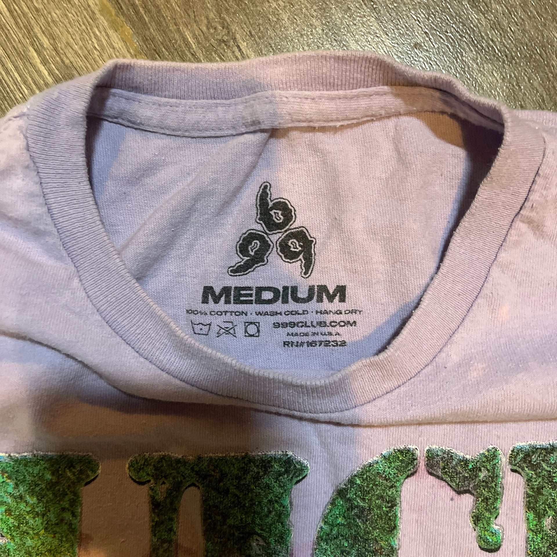 Juice WRLD 999 Club Butterfly Graphic Rap Tee Purple Medium 2