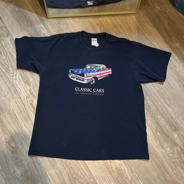 Vintage Gildan Classic Cars An American Tradition 1957 Chevrolet Bel Air T-Shirt XL