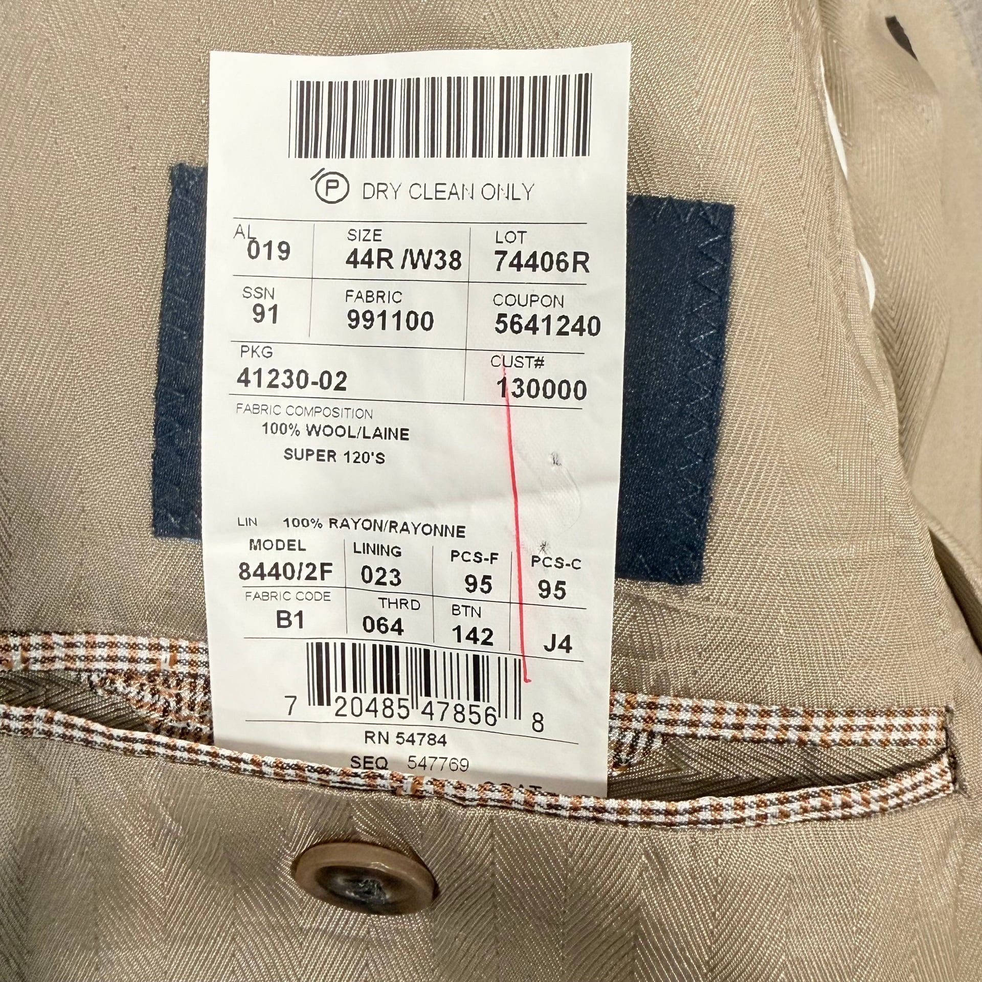 Joseph Abboud Nordstrom Men's Silk Wool Blend Blazer Size 44R 4